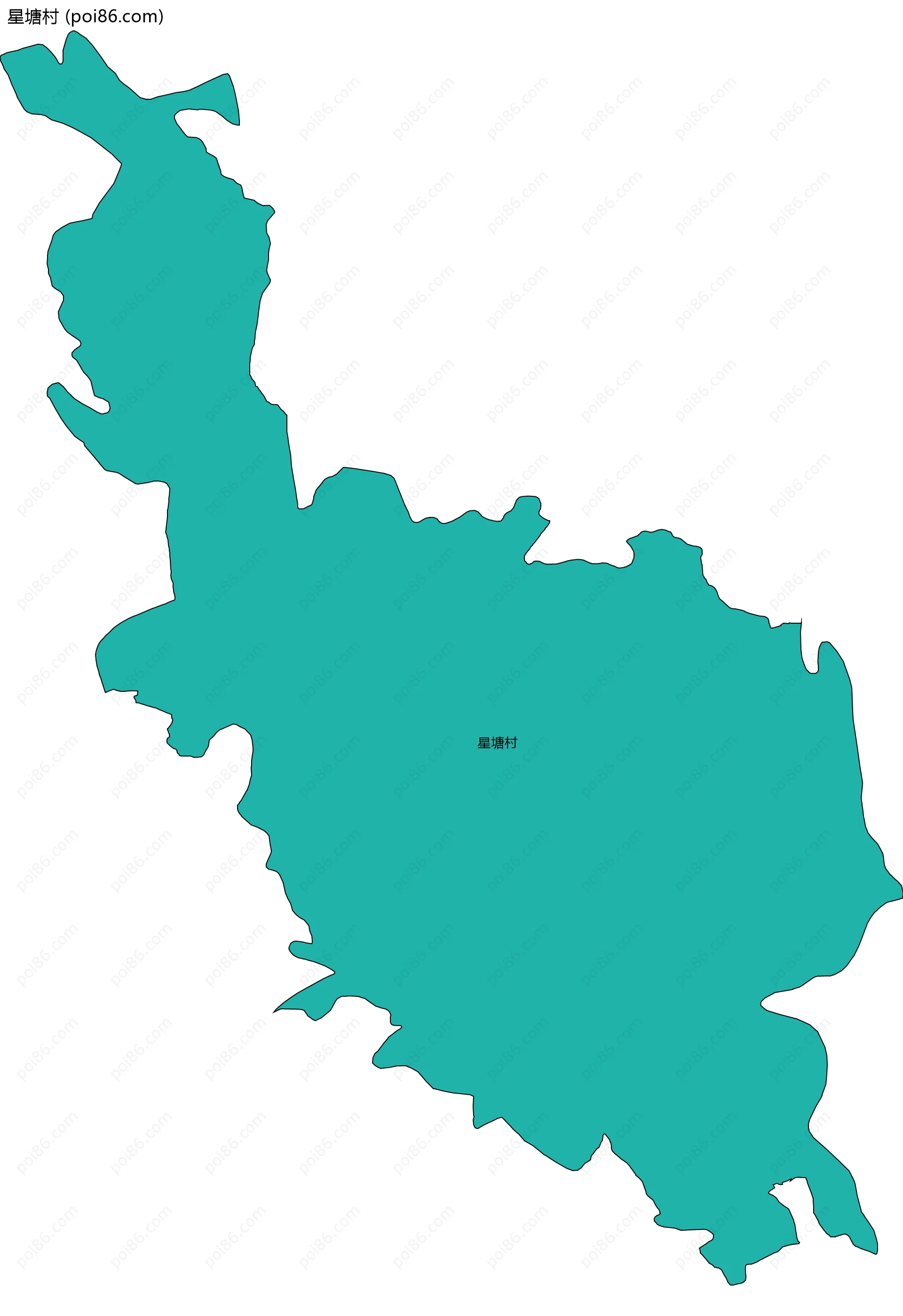 星塘村边界地图