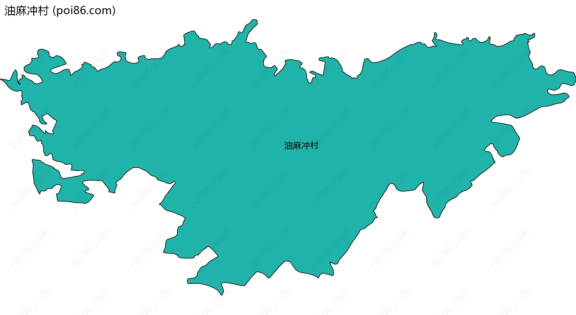 油麻冲村边界地图