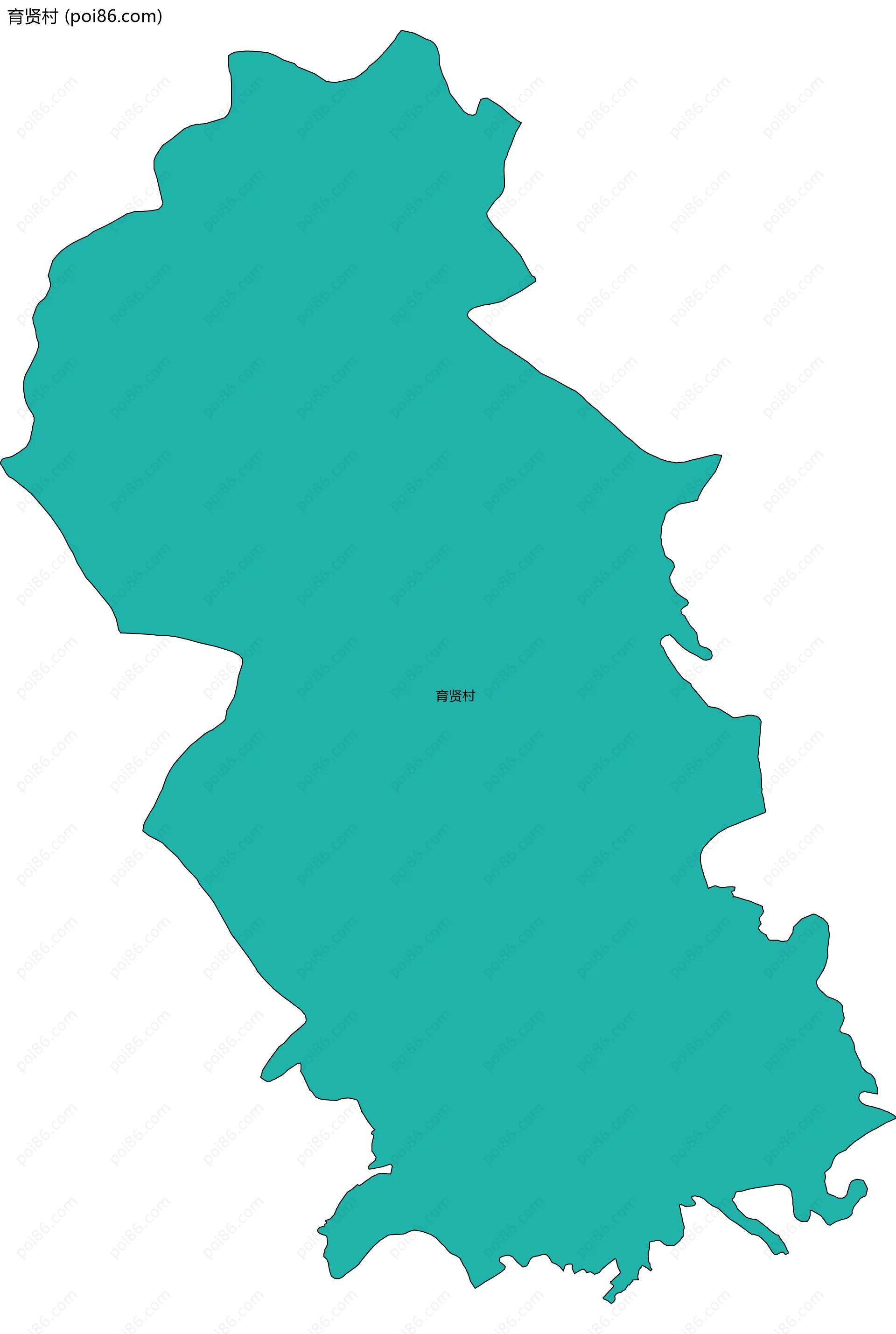 育贤村边界地图