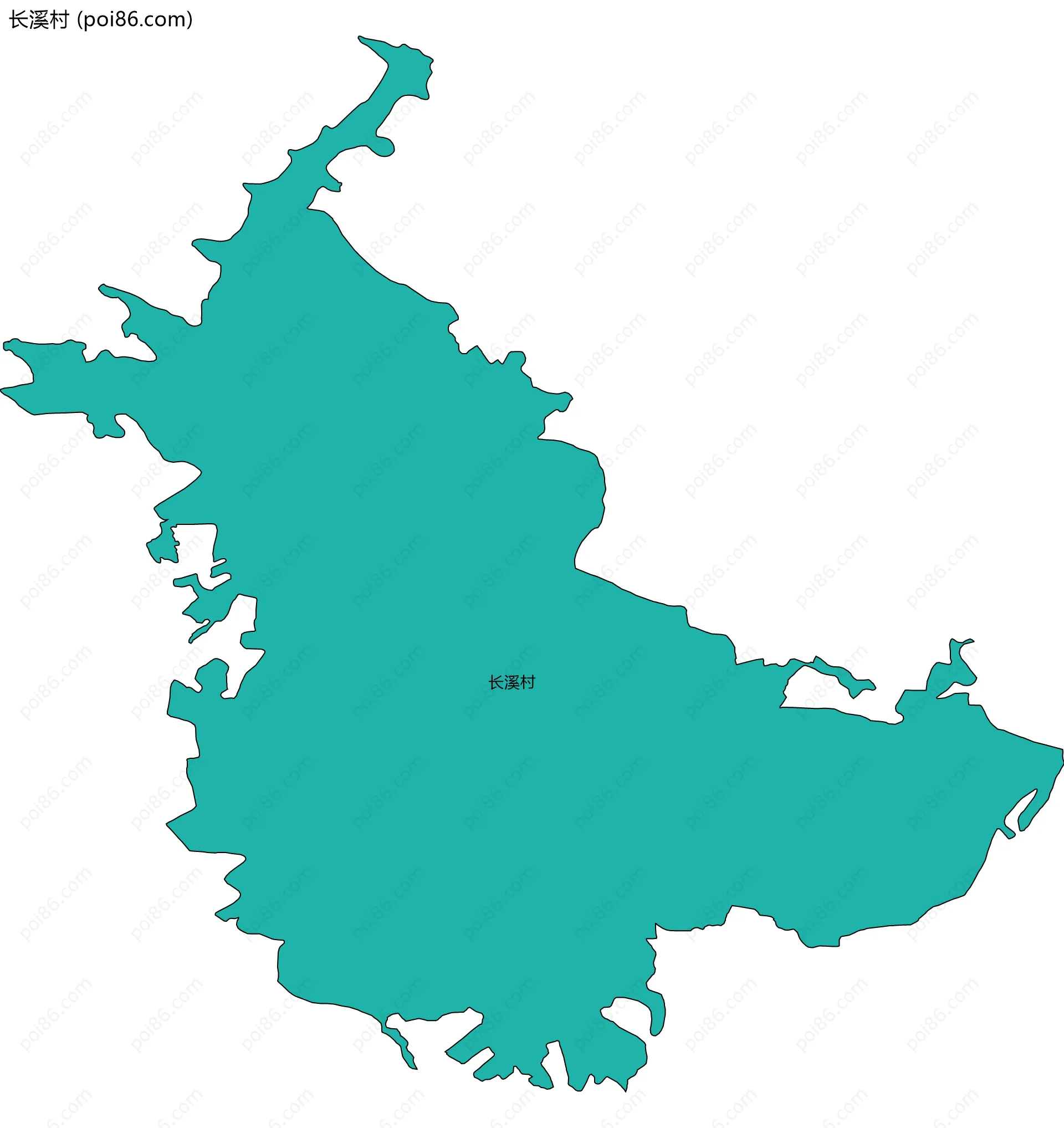 长溪村边界地图