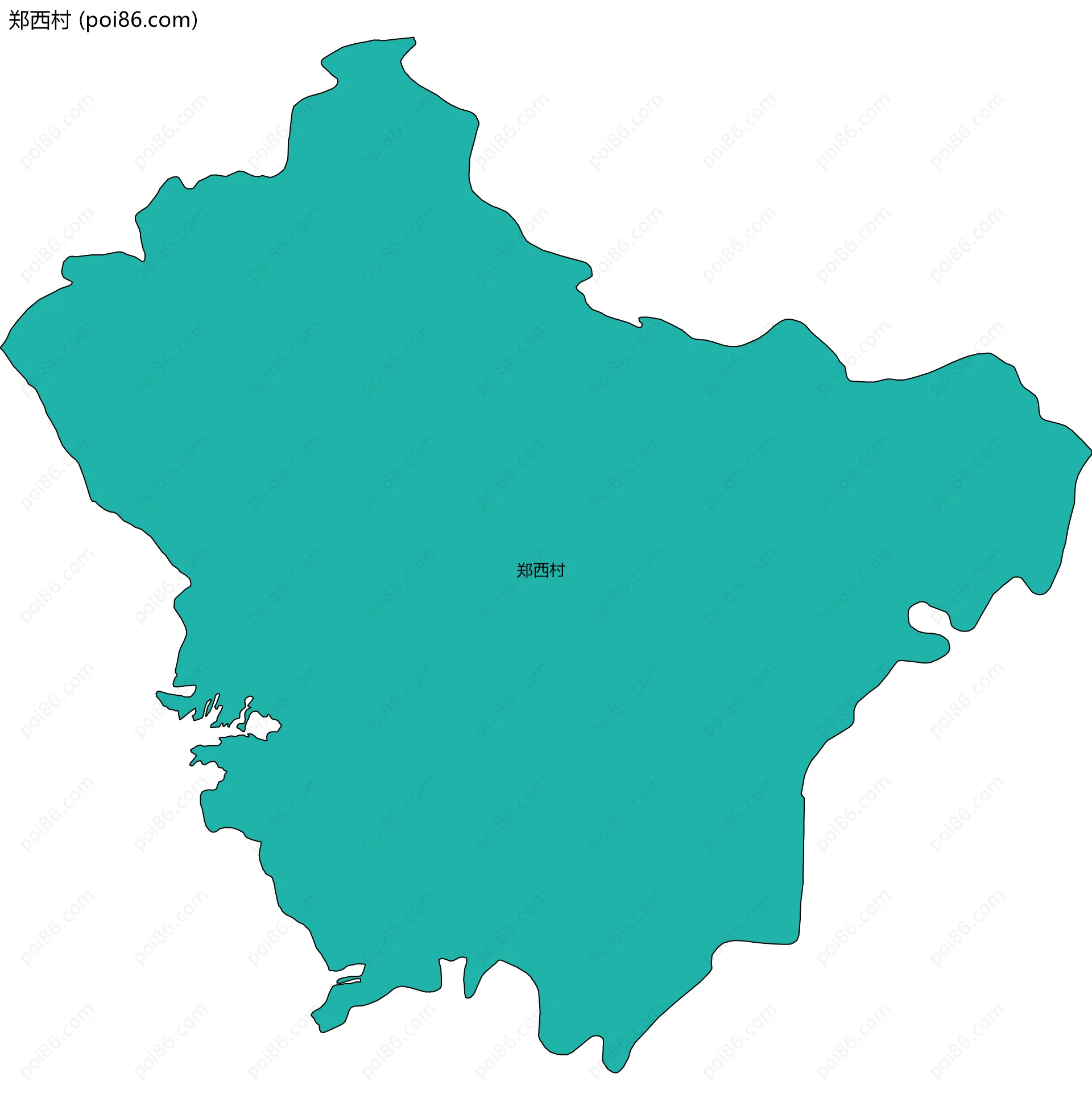 郑西村边界地图