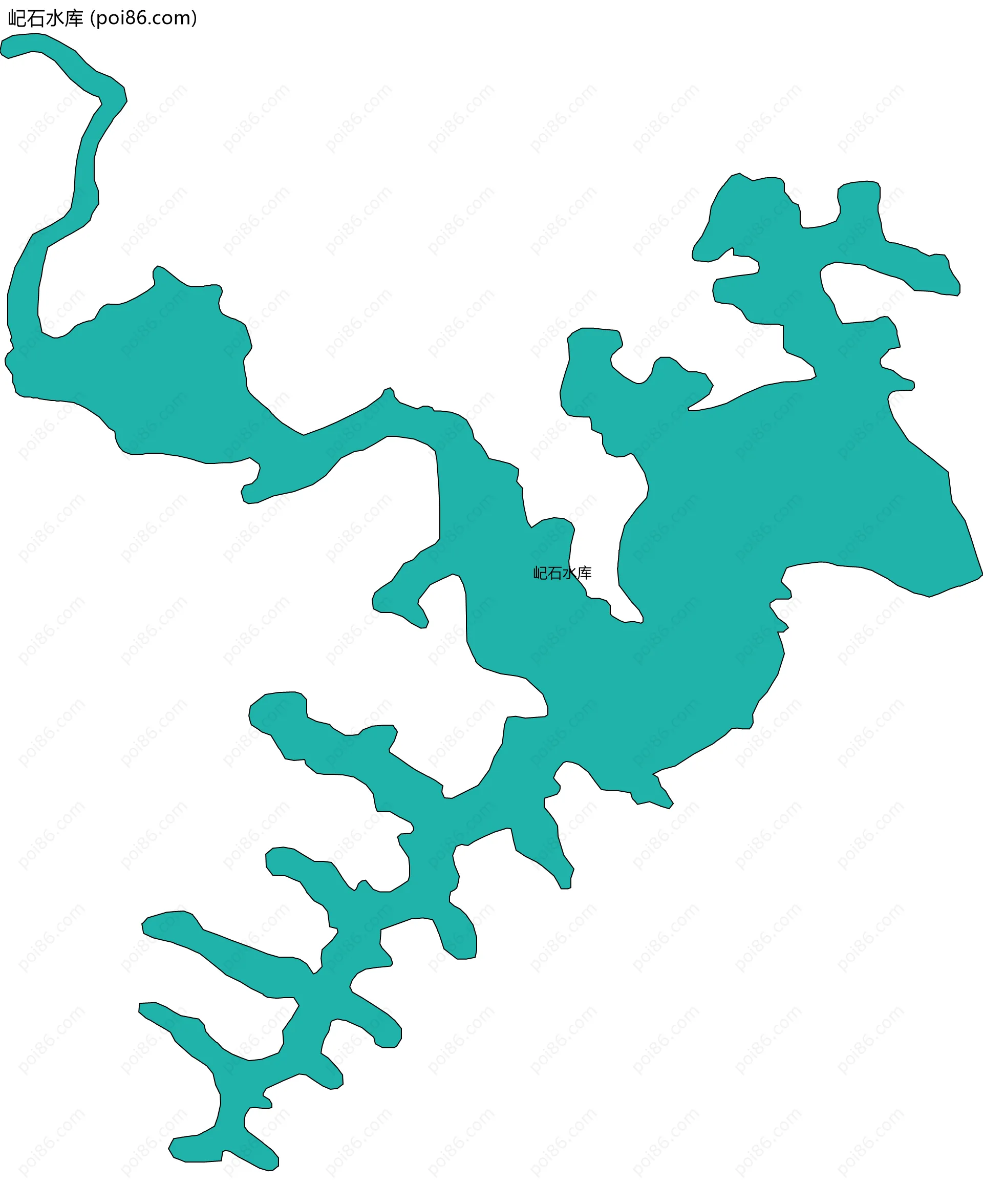 屺石水库边界地图