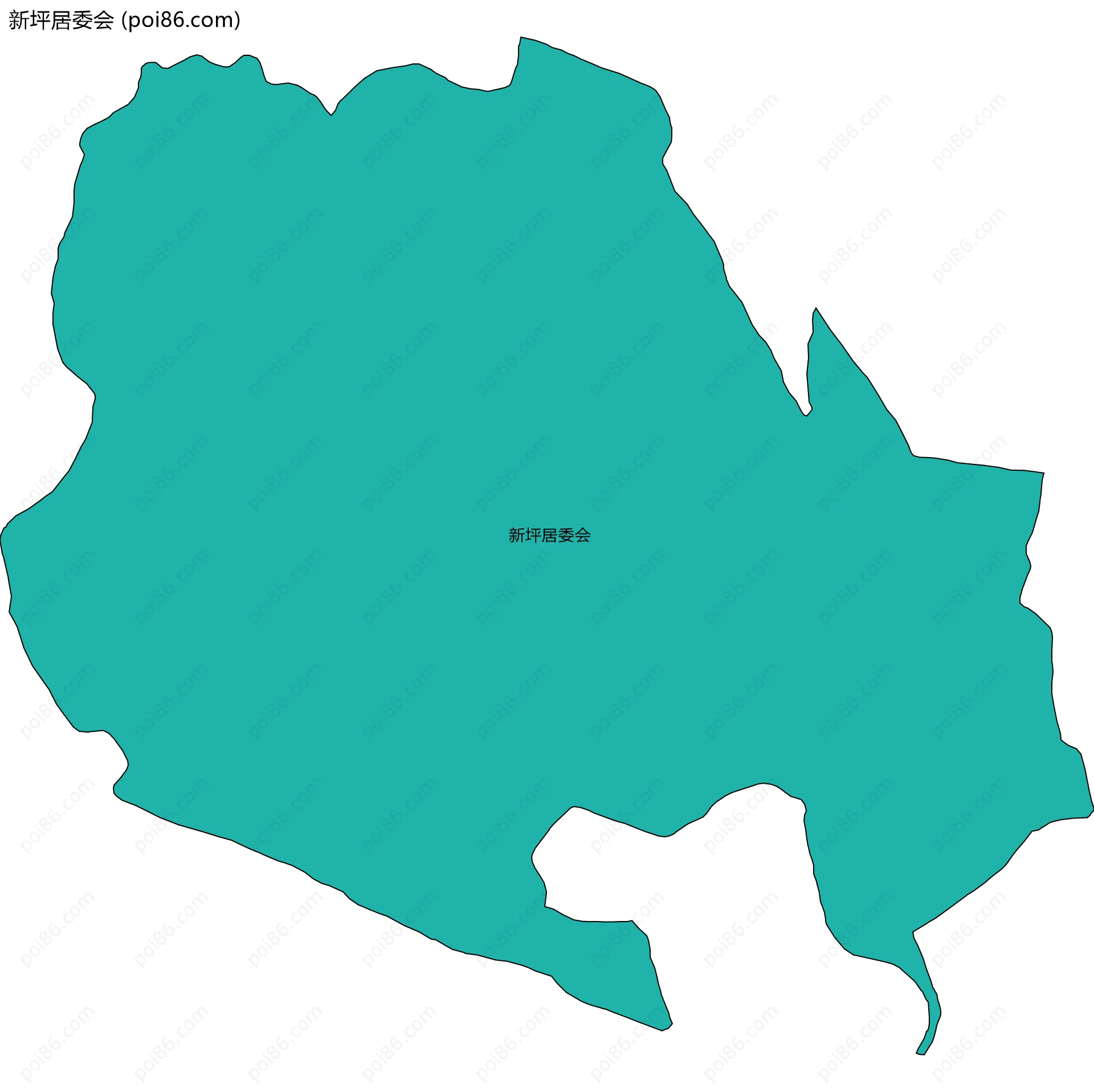 新坪居委会边界地图