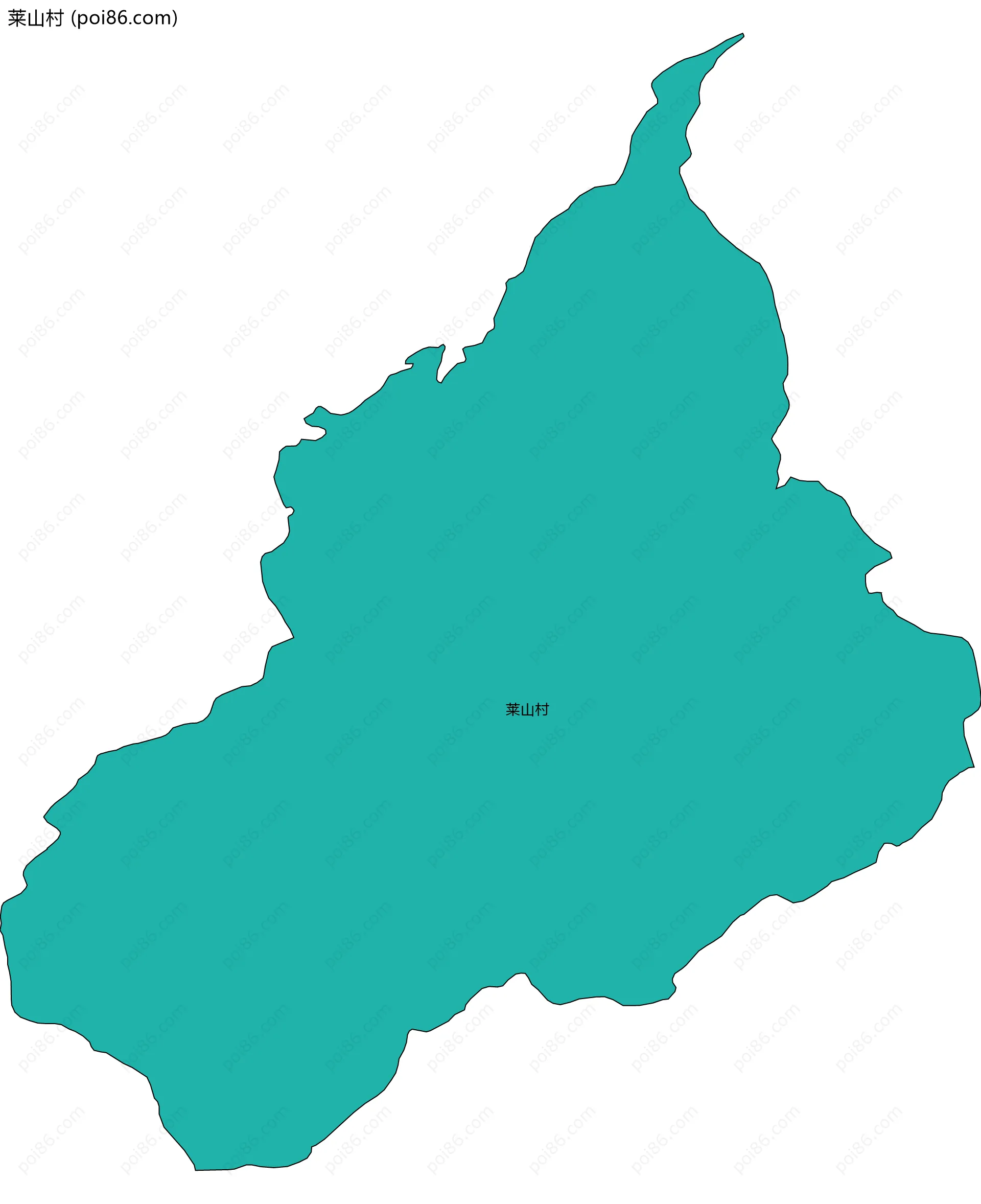 莱山村边界地图