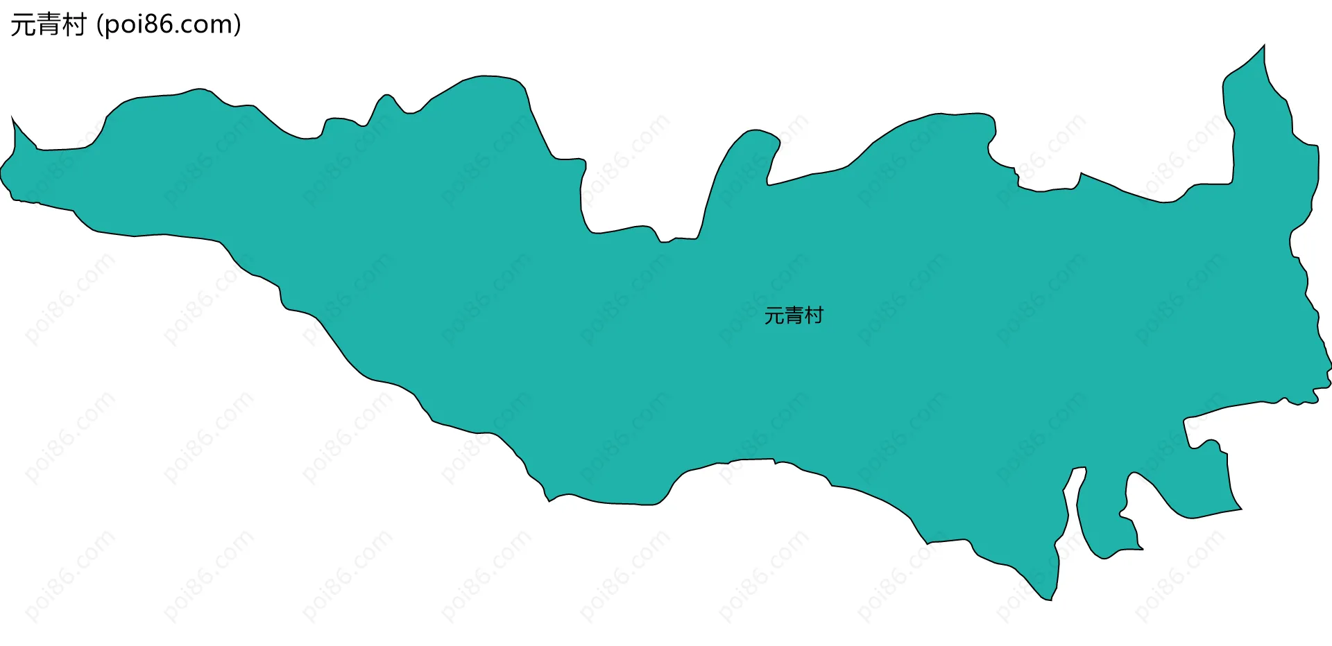 元青村边界地图