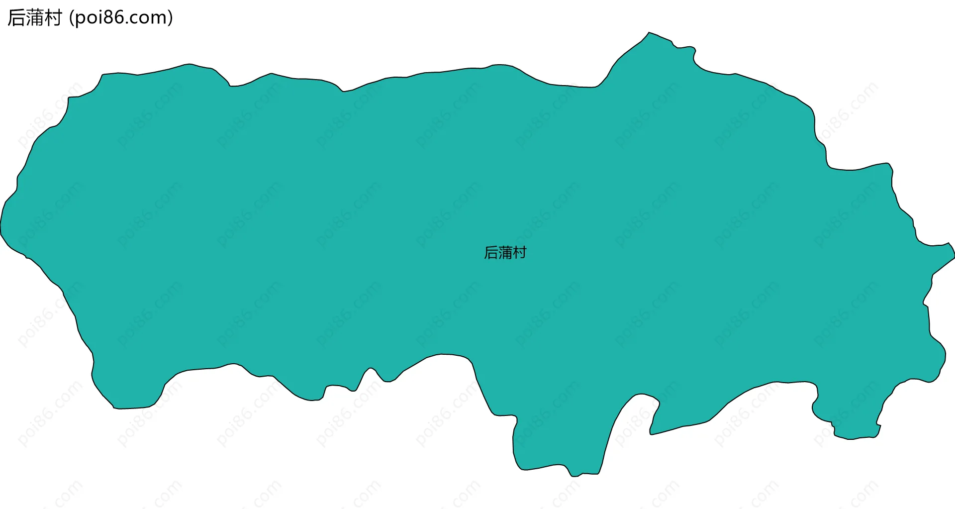 后蒲村边界地图