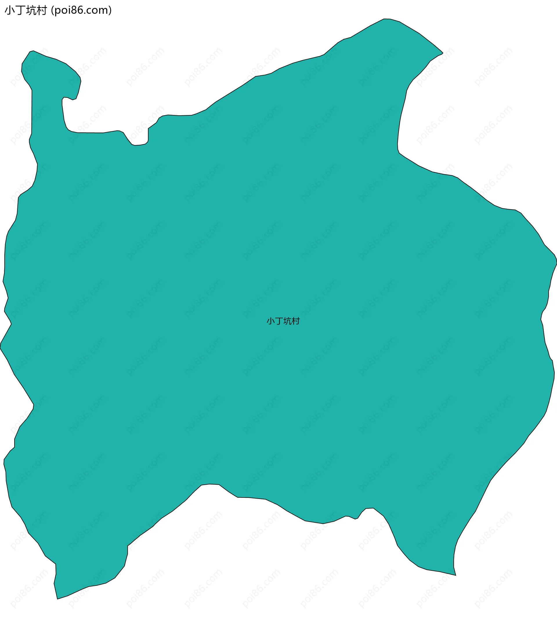 小丁坑村边界地图