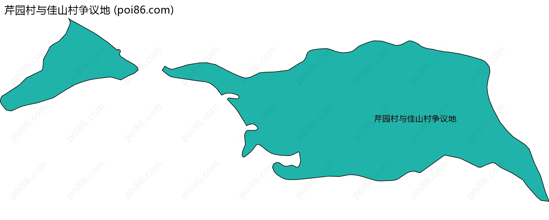 芹园村与佳山村争议地边界地图