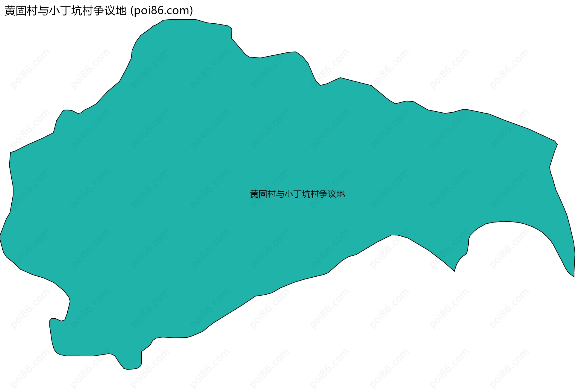 黄固村与小丁坑村争议地边界地图