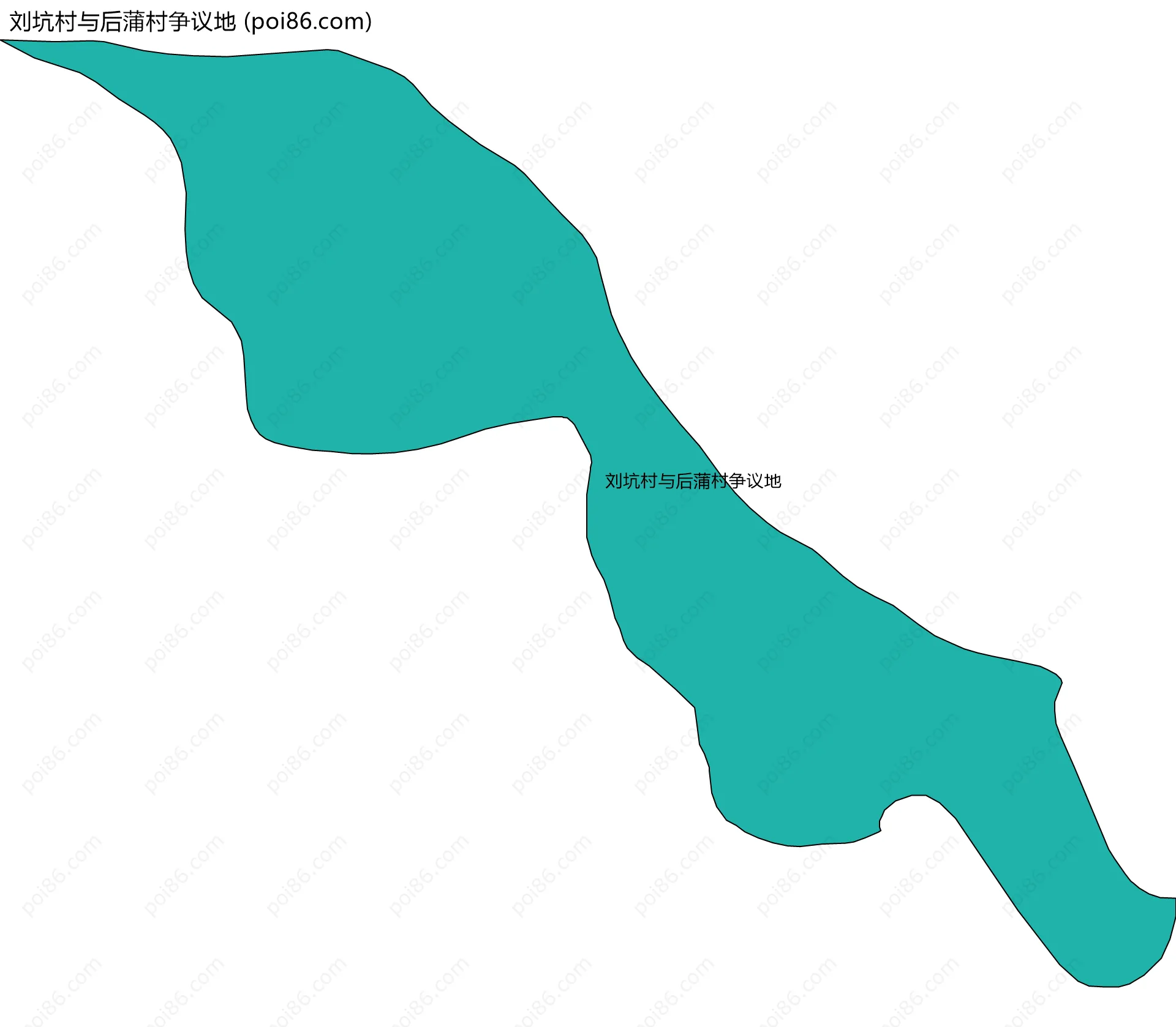 刘坑村与后蒲村争议地边界地图