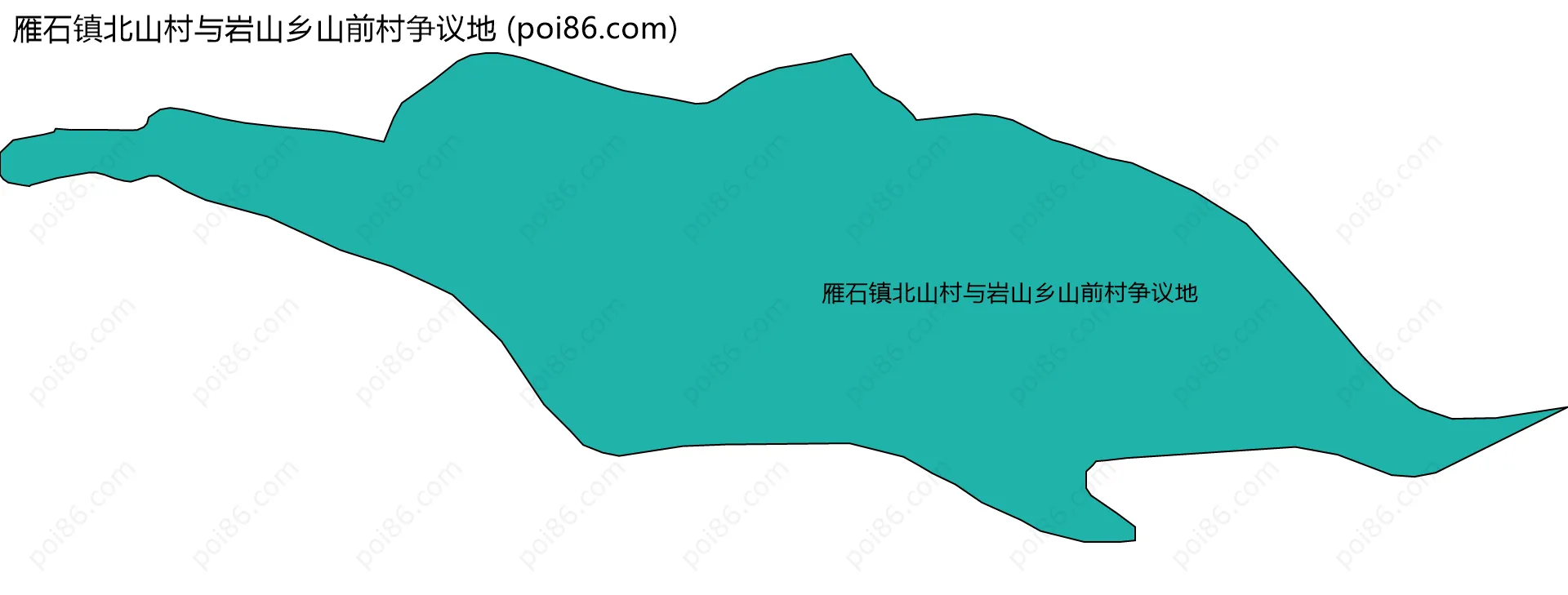 雁石镇北山村与岩山乡山前村争议地边界地图