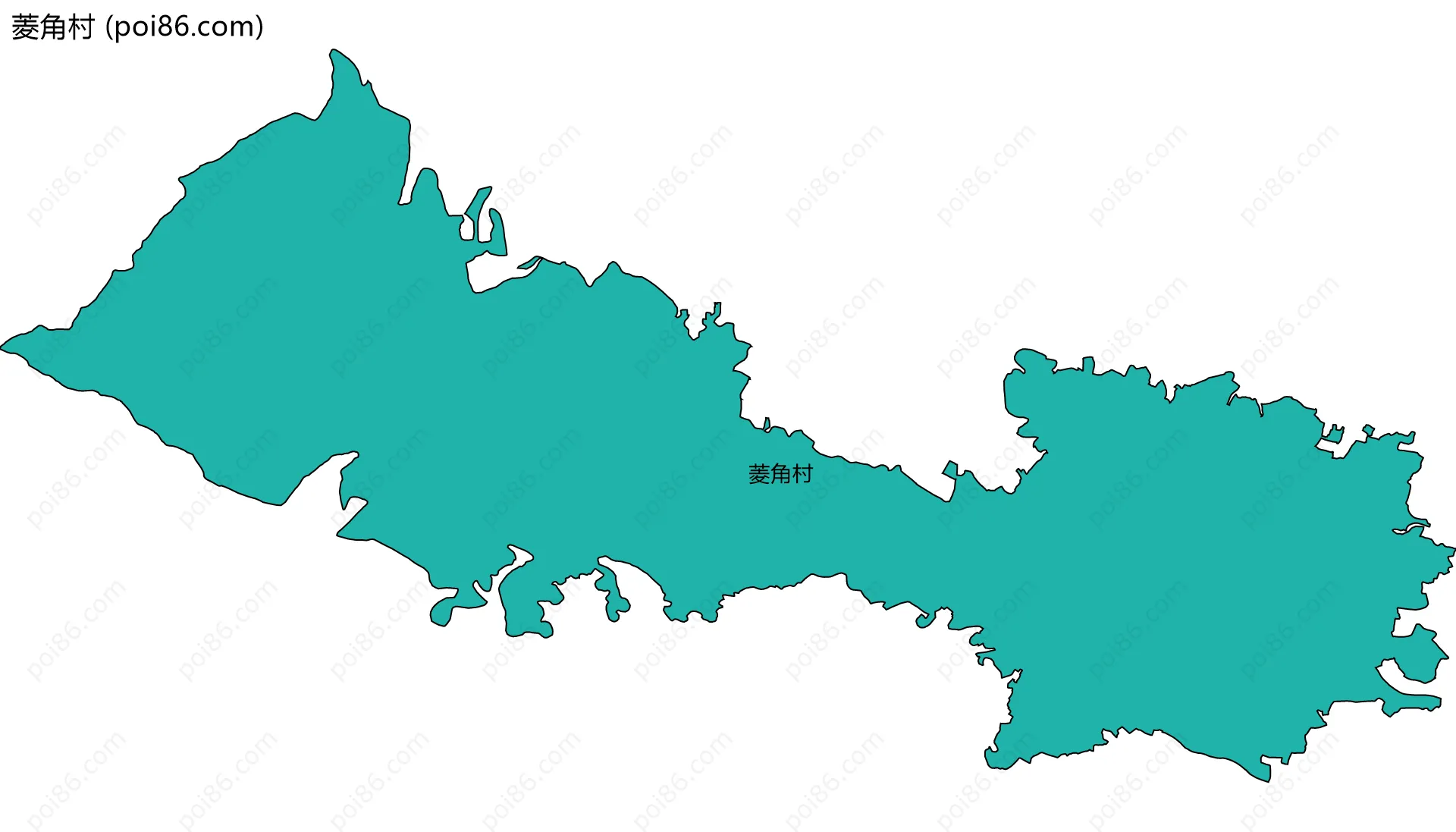 菱角村边界地图