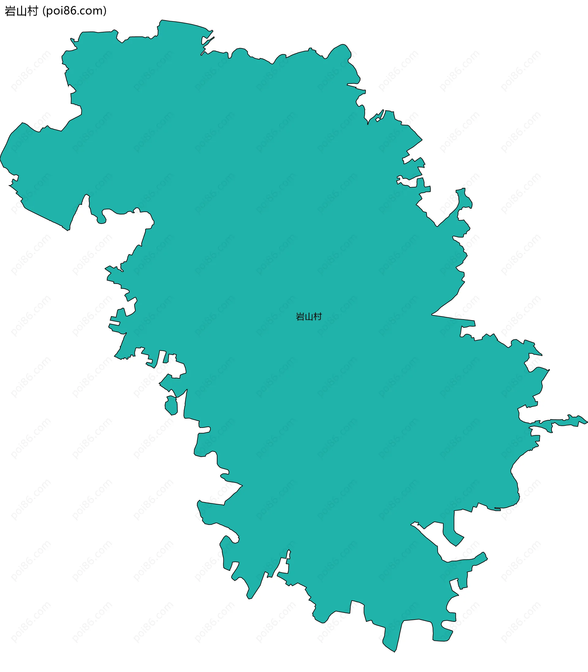 岩山村边界地图