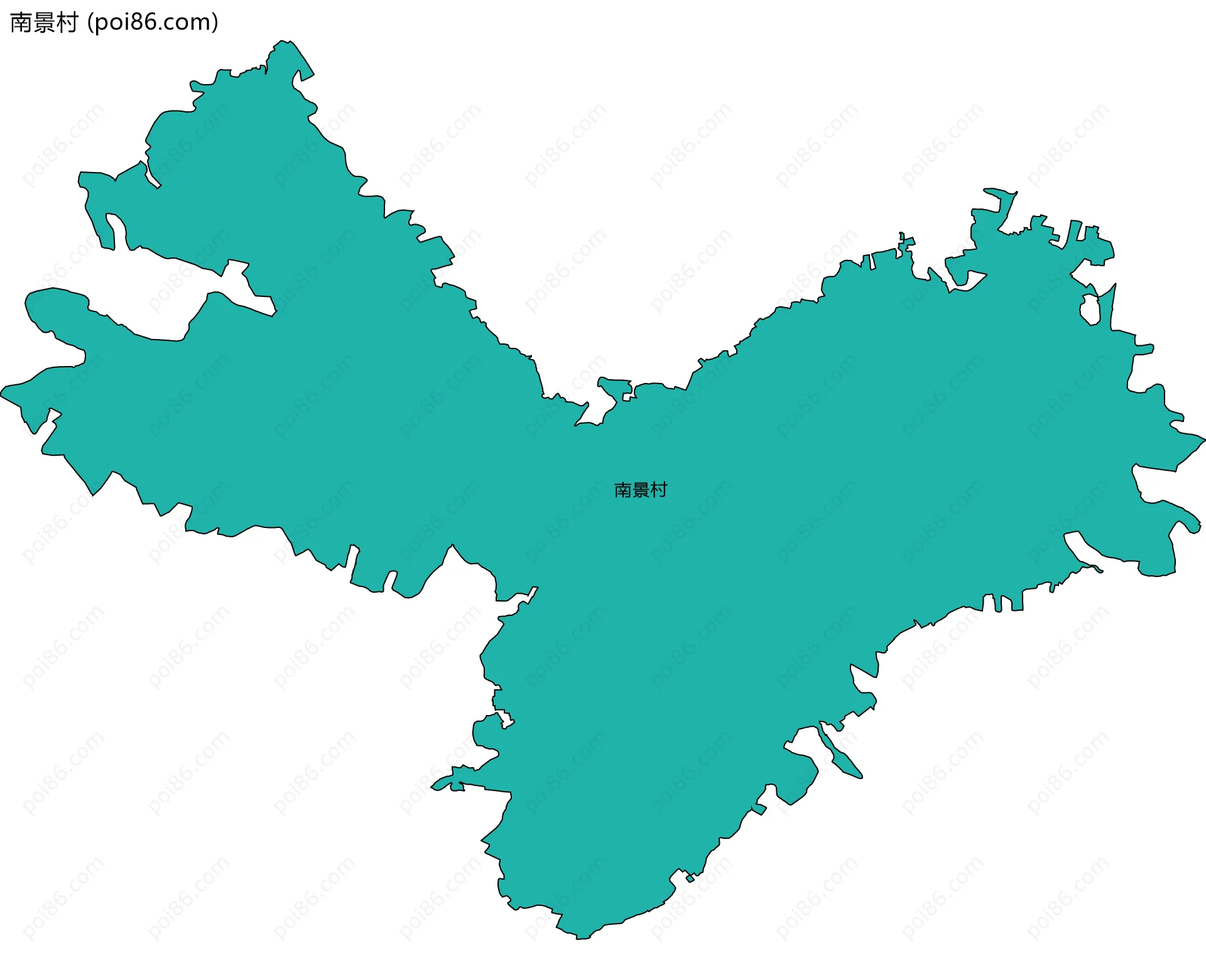 南景村边界地图