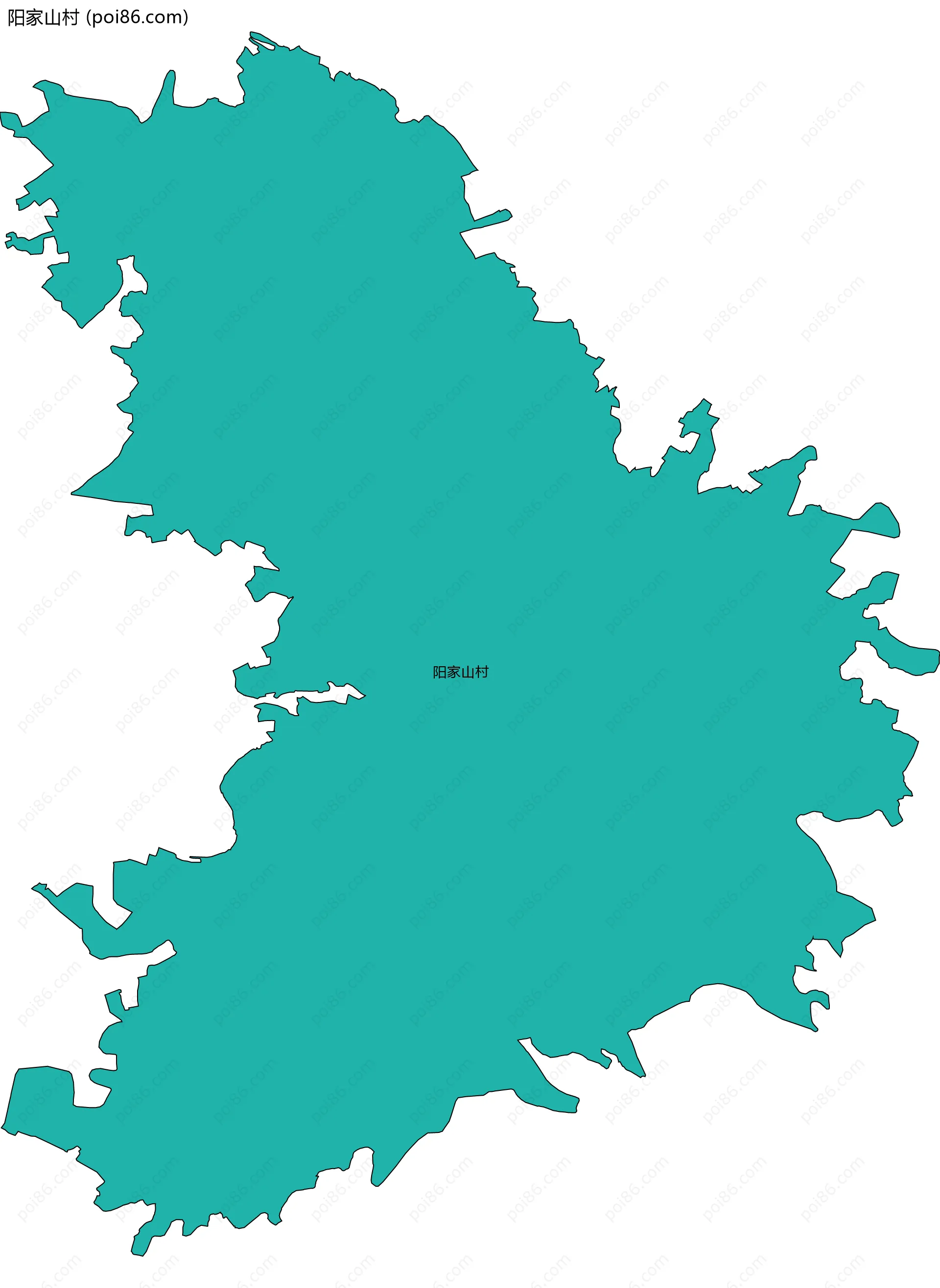 阳家山村边界地图