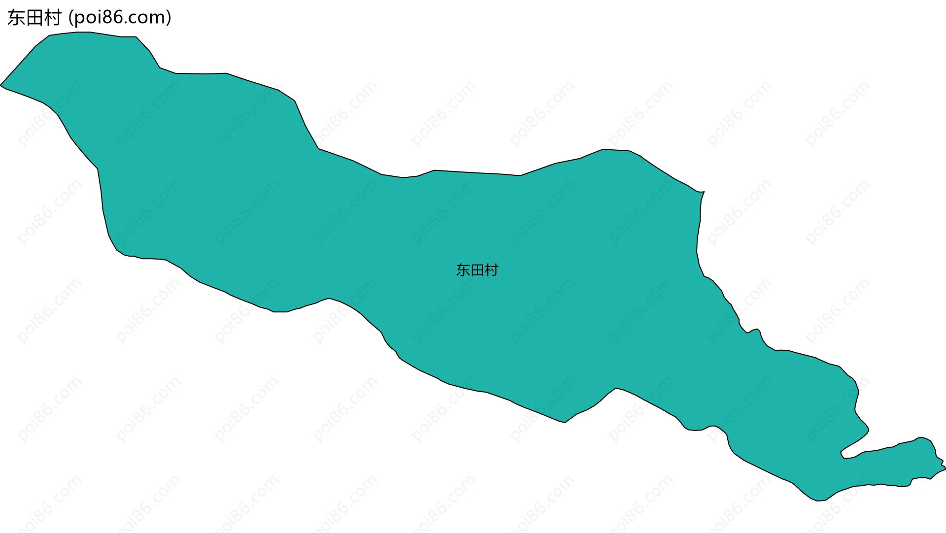 东田村边界地图