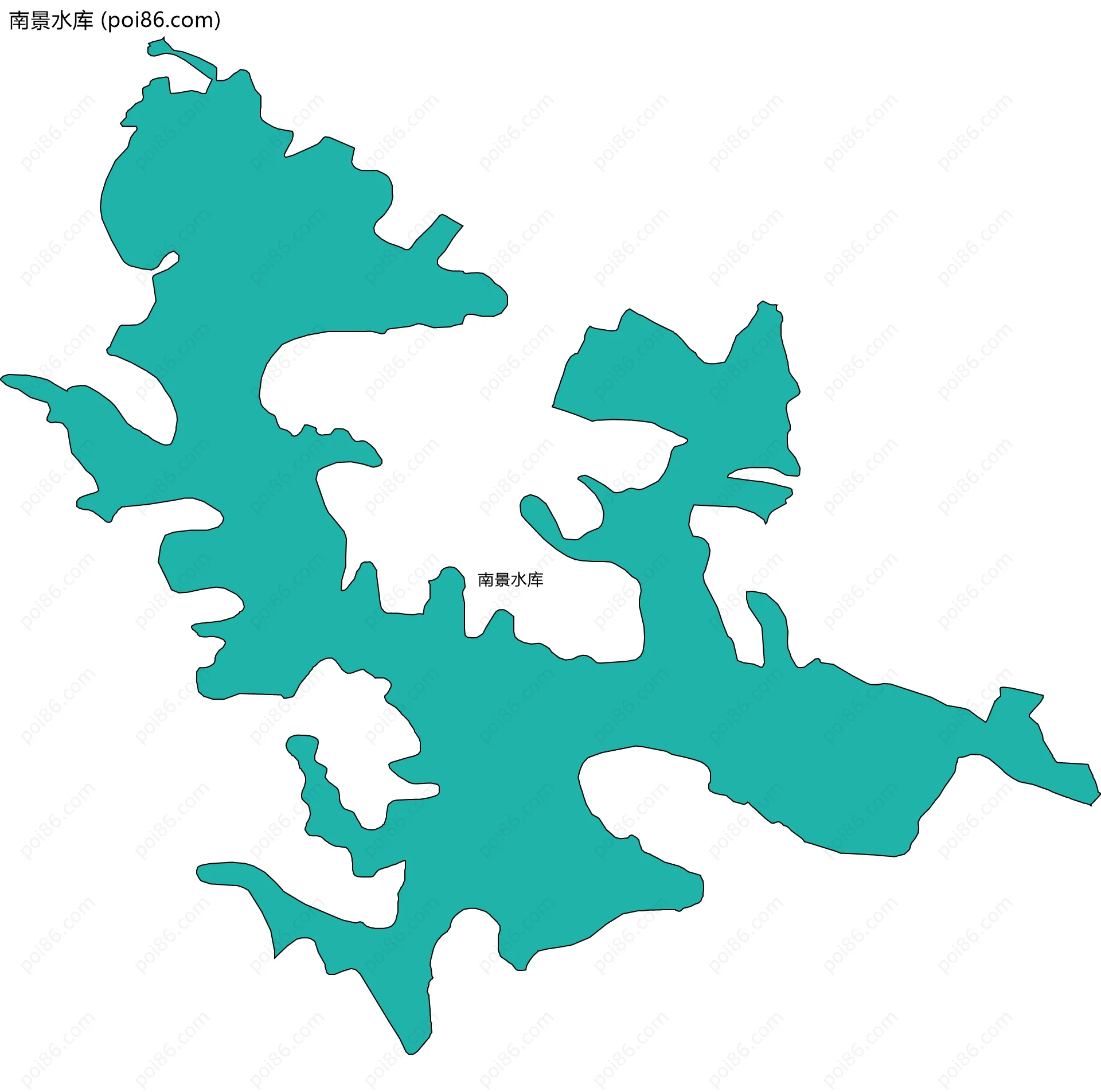 南景水库边界地图