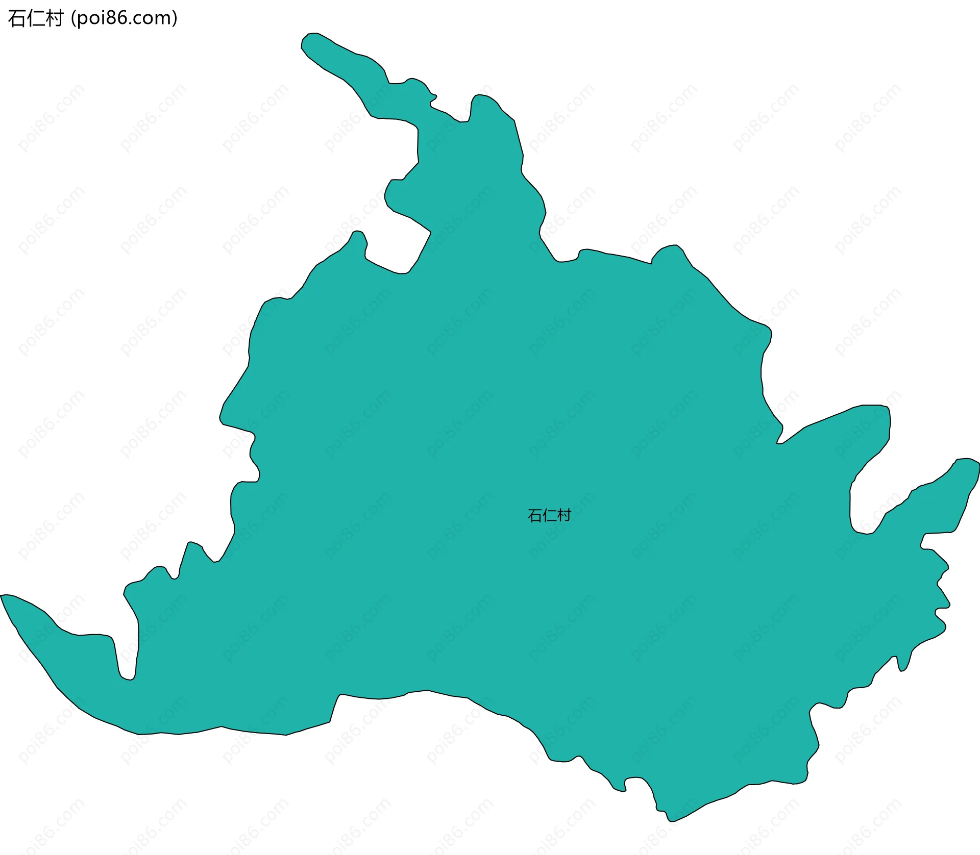 石仁村边界地图