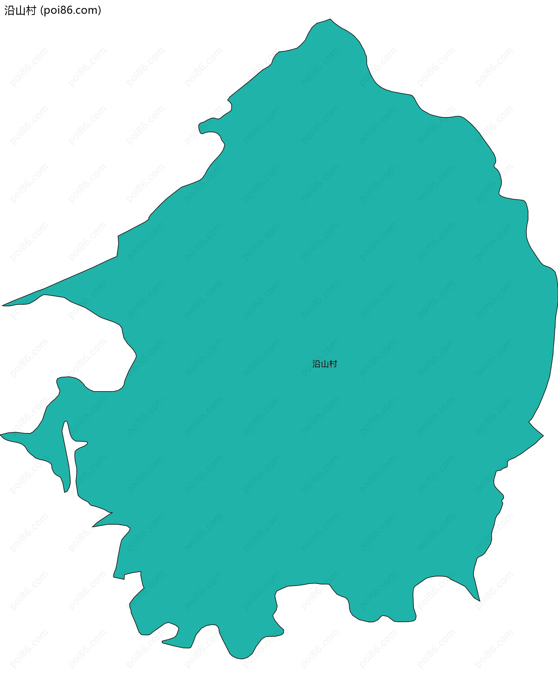 沿山村边界地图