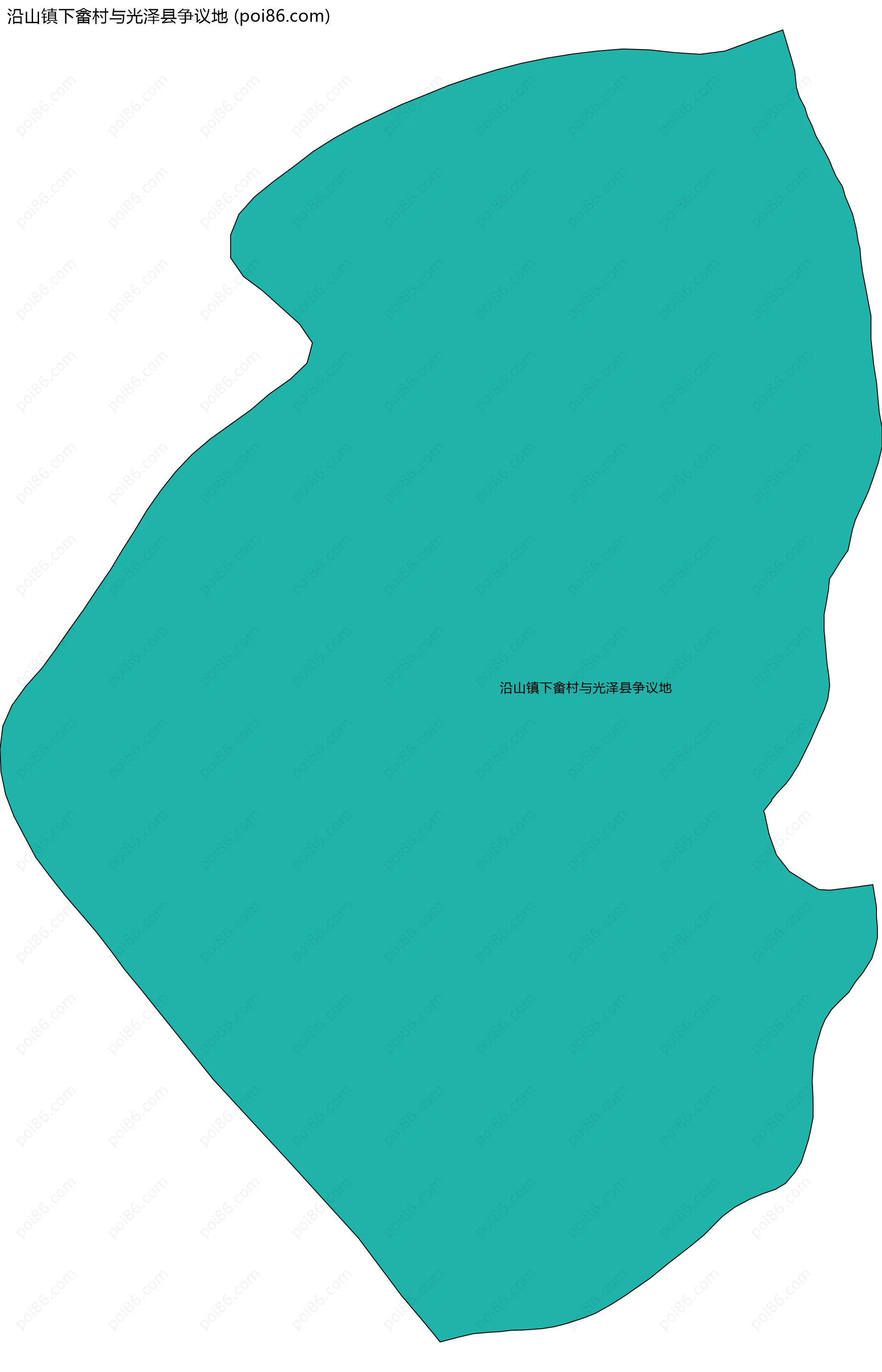 沿山镇下畲村与光泽县争议地边界地图