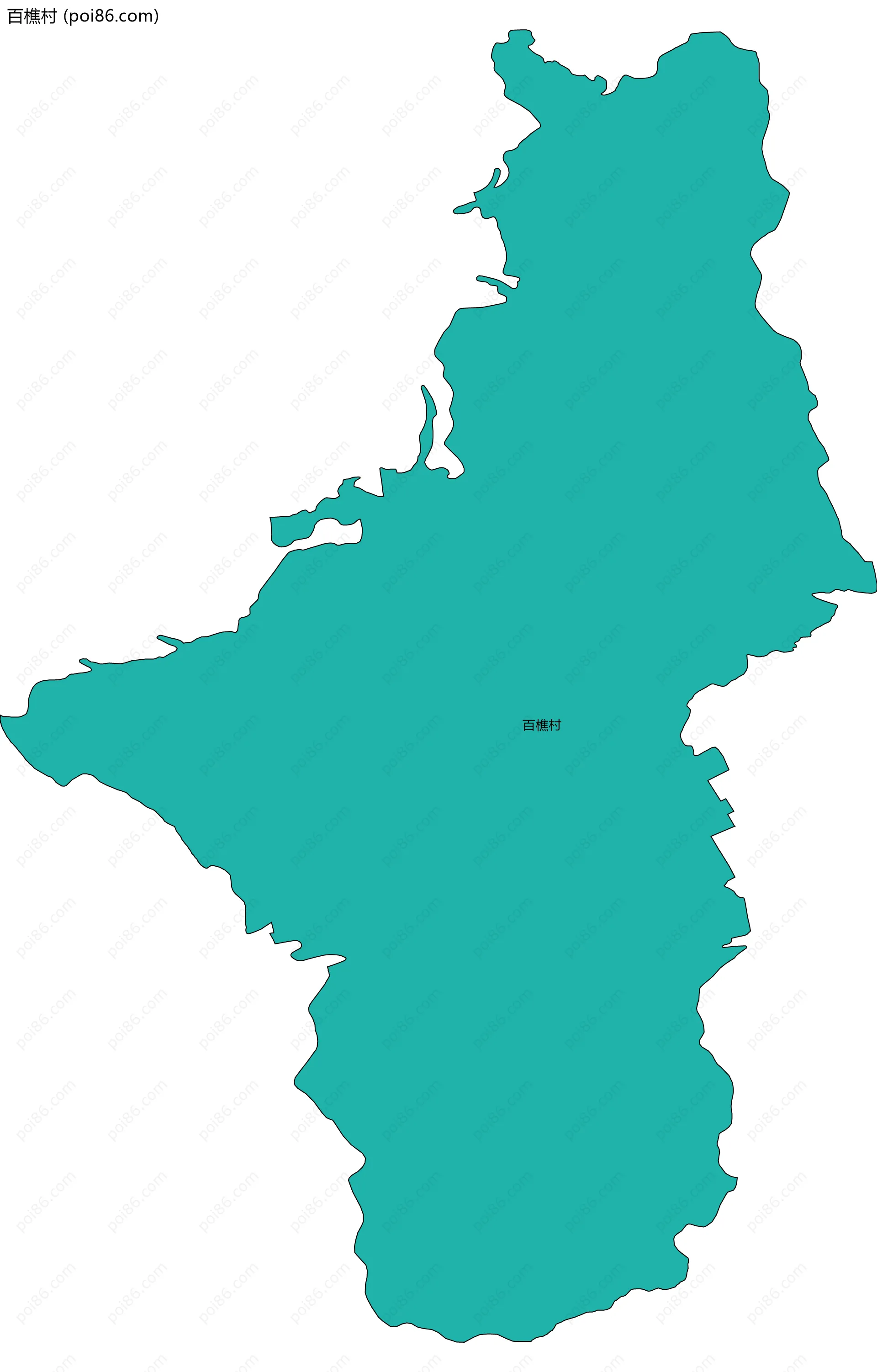 百樵村边界地图