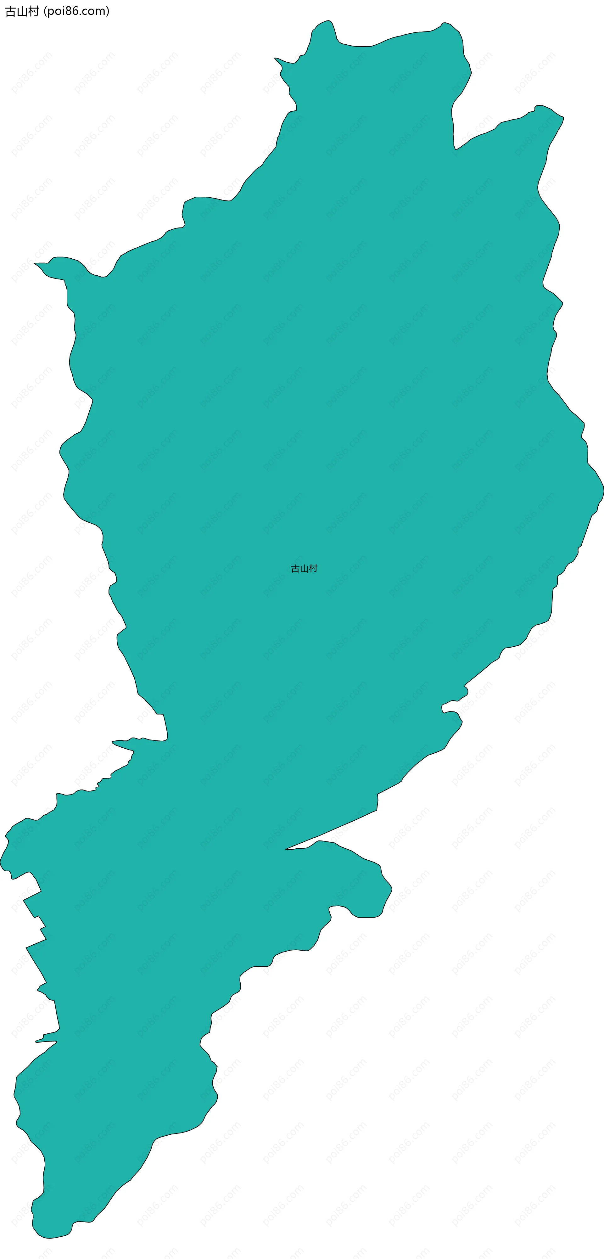 古山村边界地图