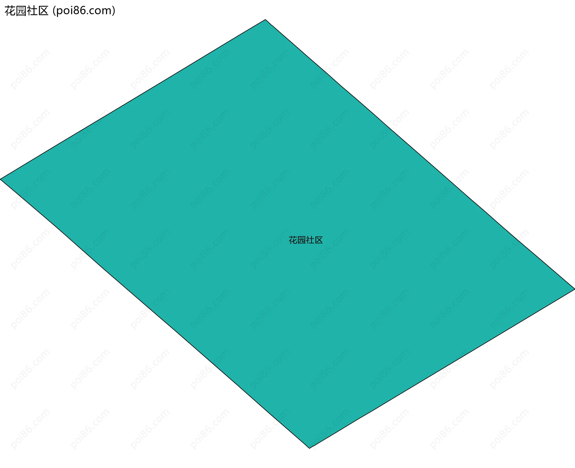 花园社区边界地图
