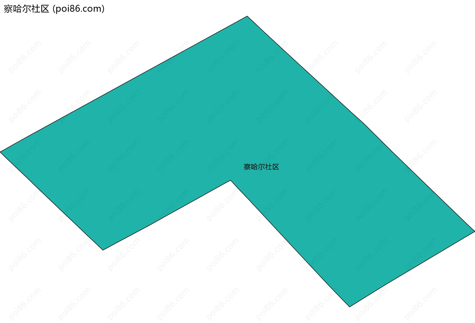 察哈尔社区边界地图