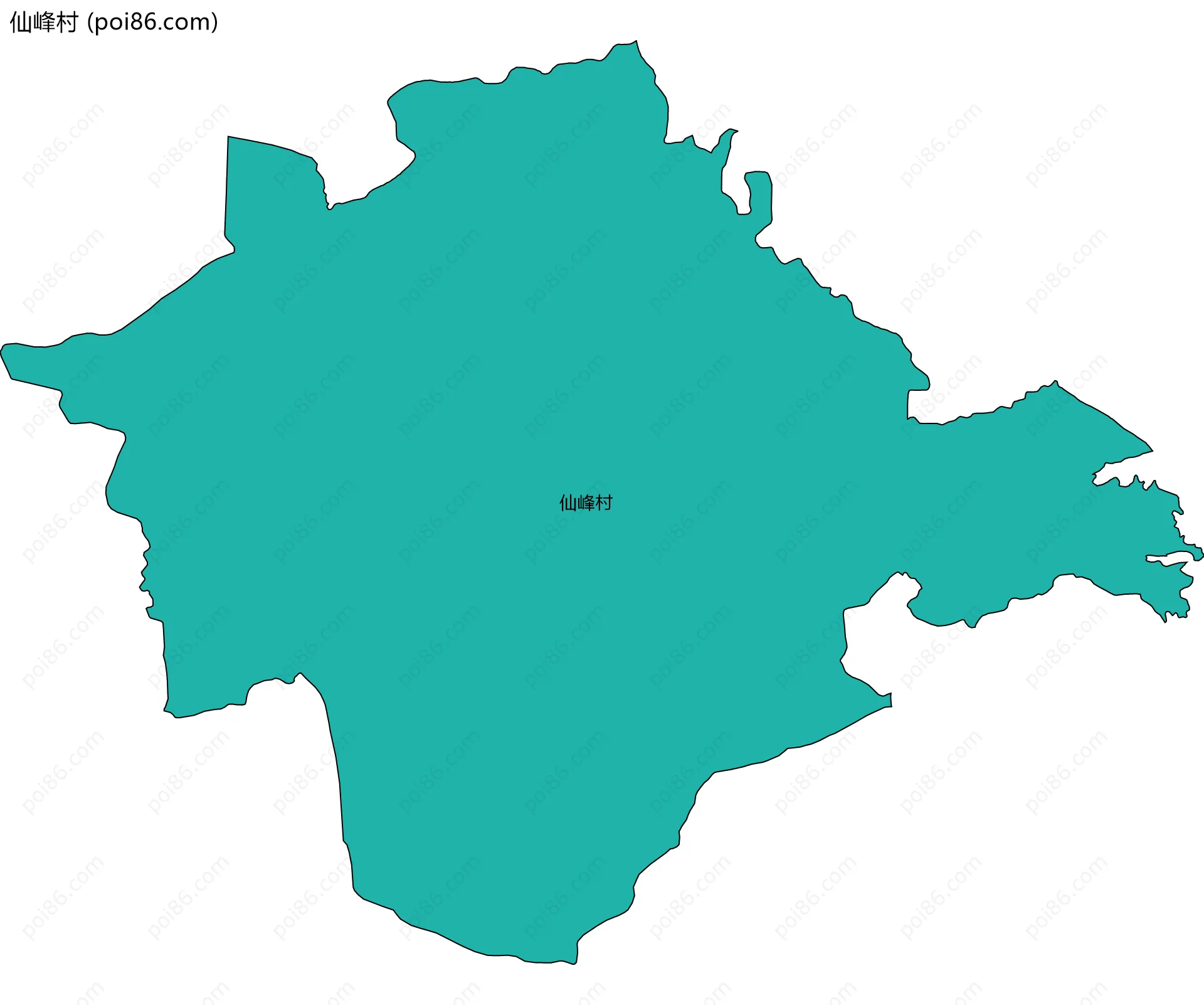 仙峰村边界地图