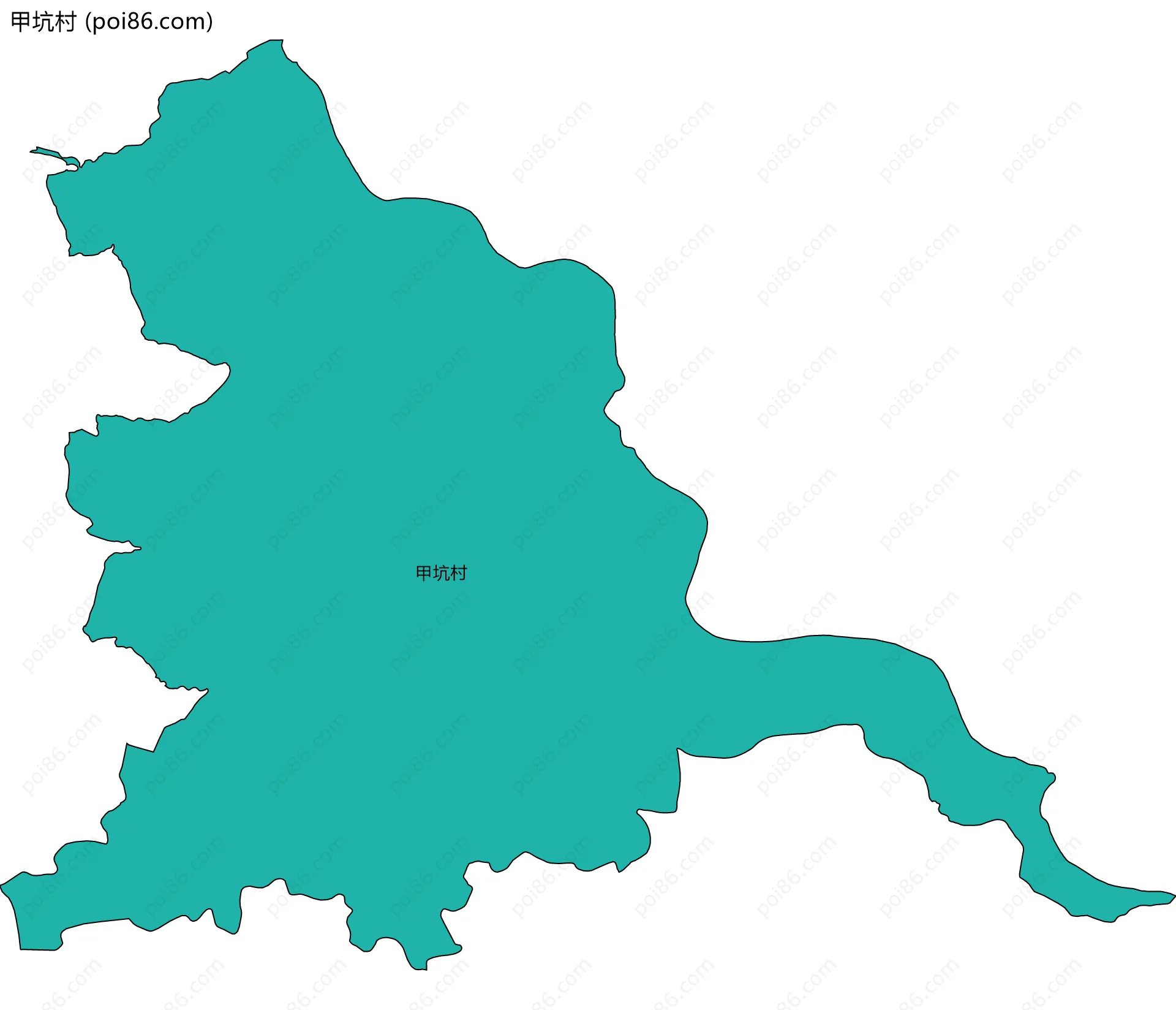 甲坑村边界地图