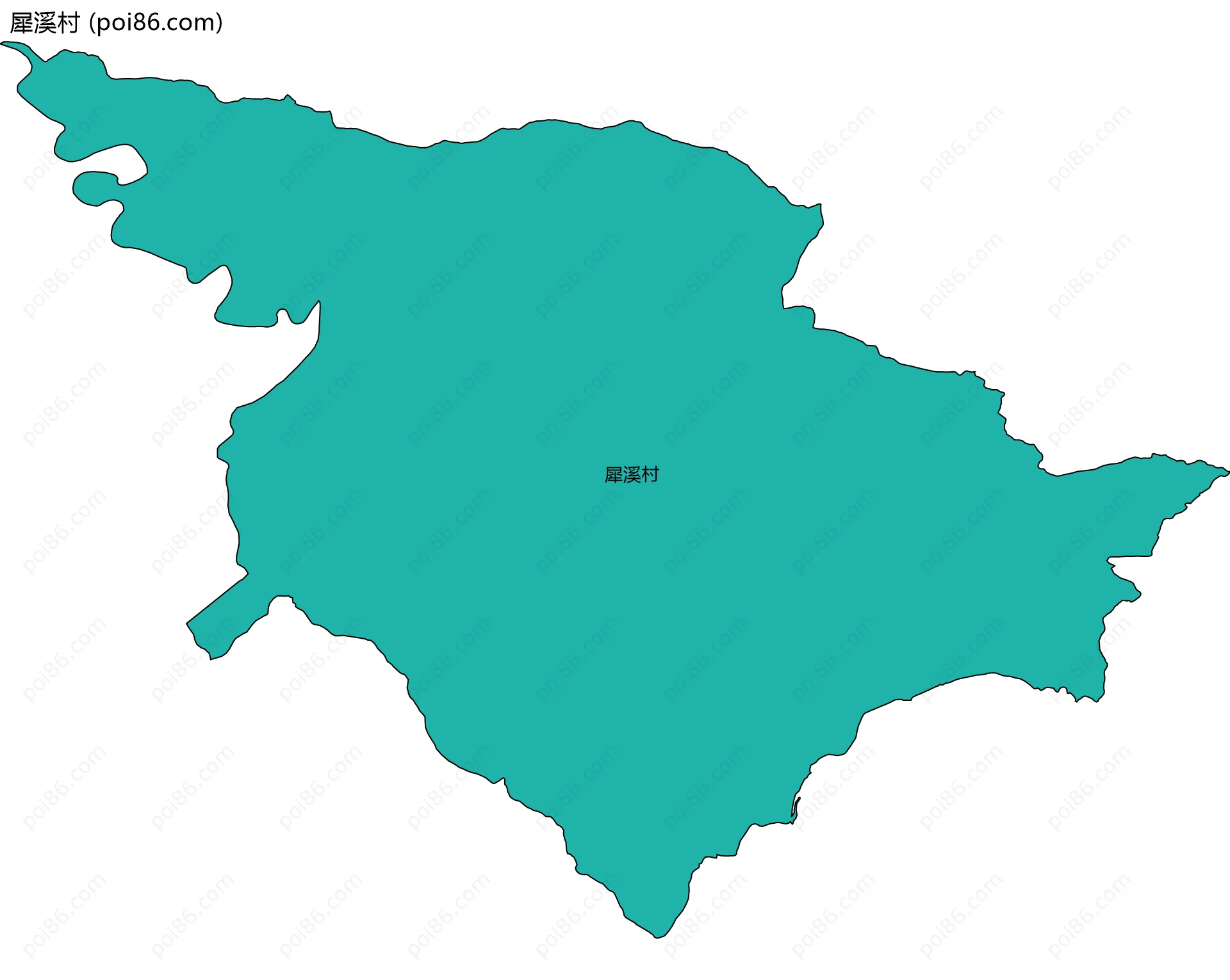 犀溪村边界地图