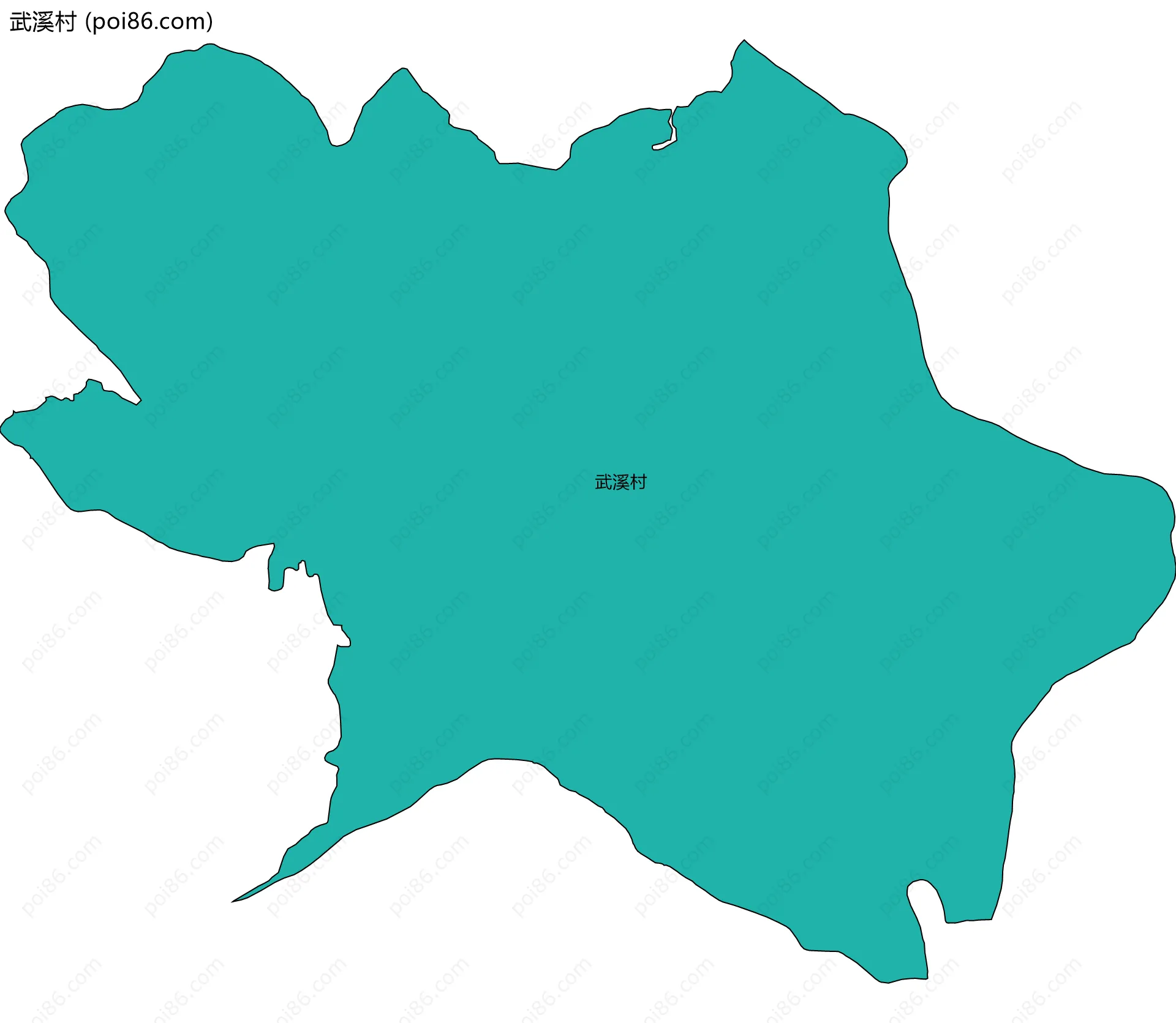 武溪村边界地图