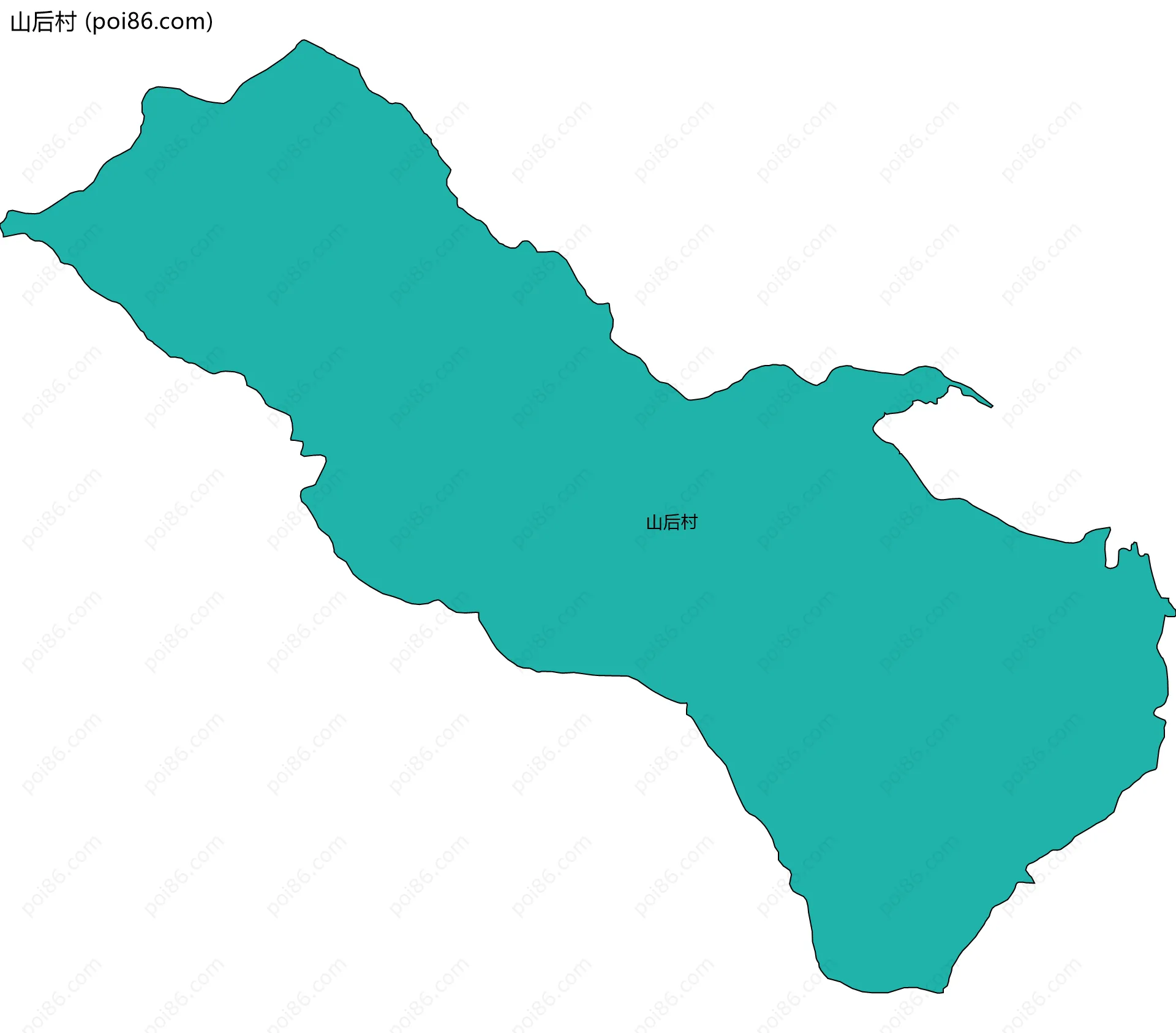 山后村边界地图