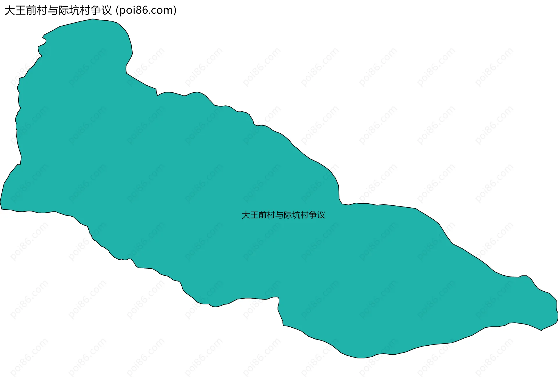 大王前村与际坑村争议边界地图