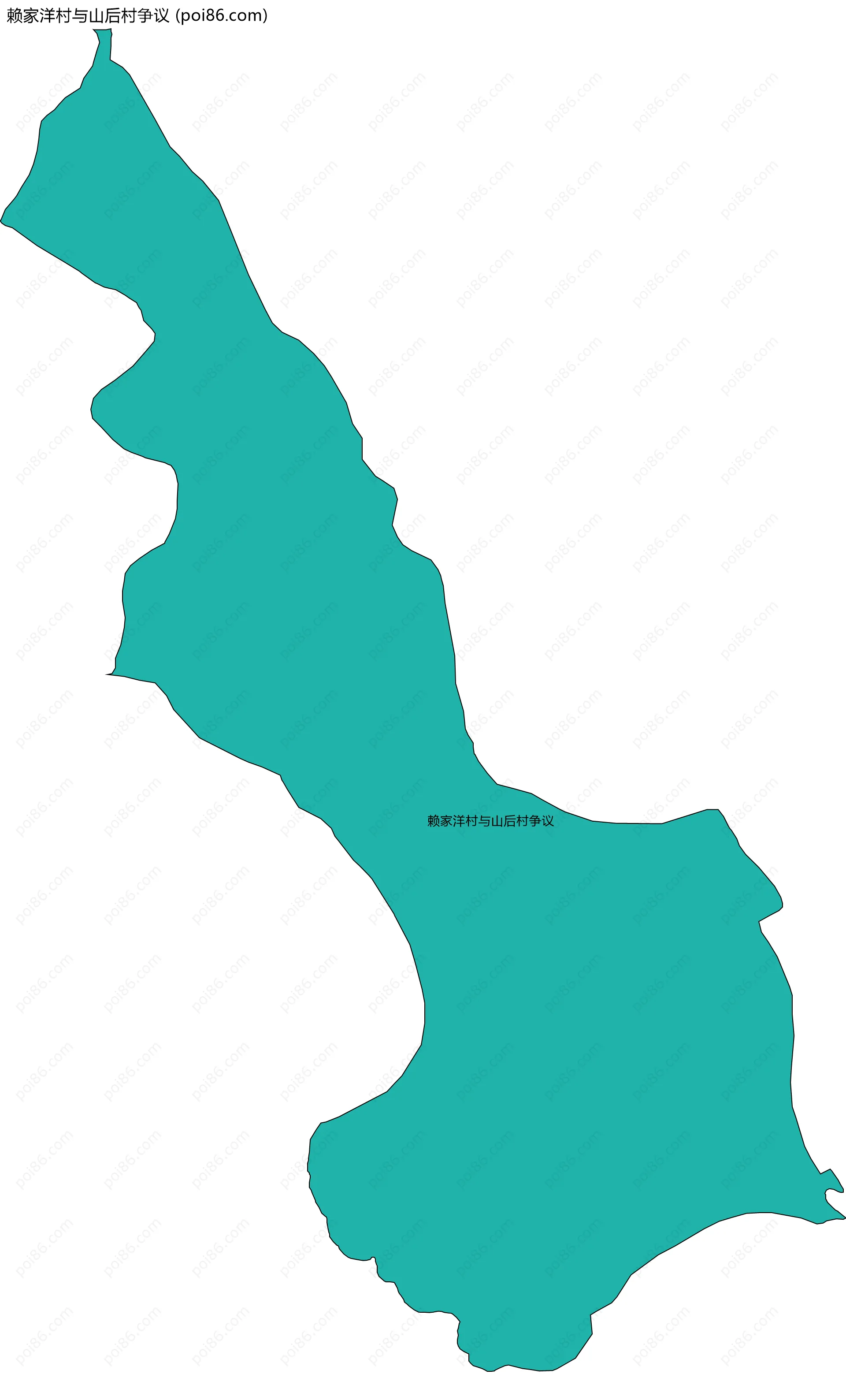 赖家洋村与山后村争议边界地图