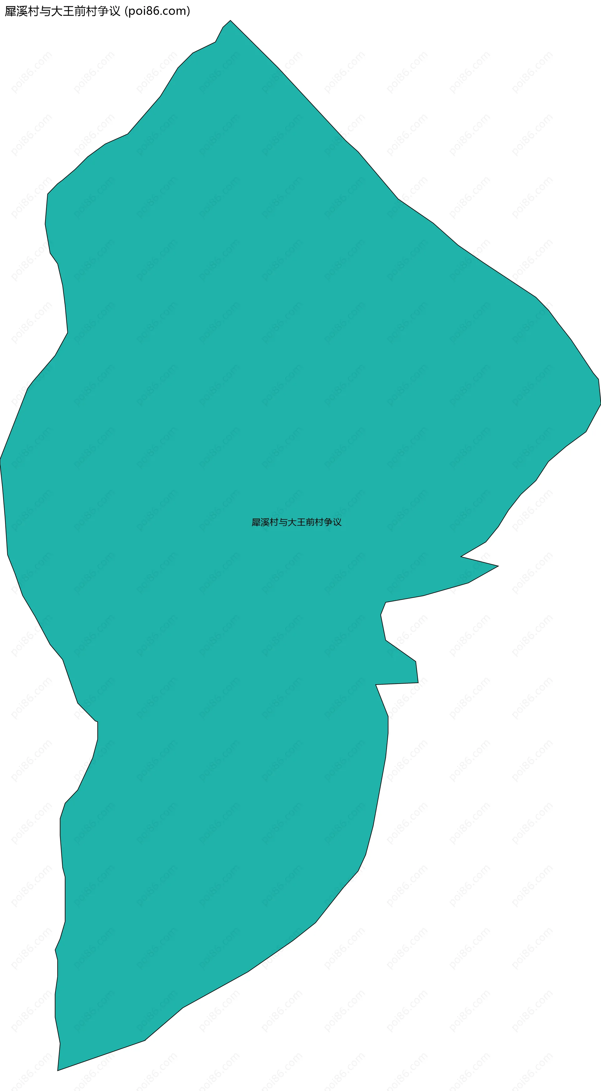 犀溪村与大王前村争议边界地图