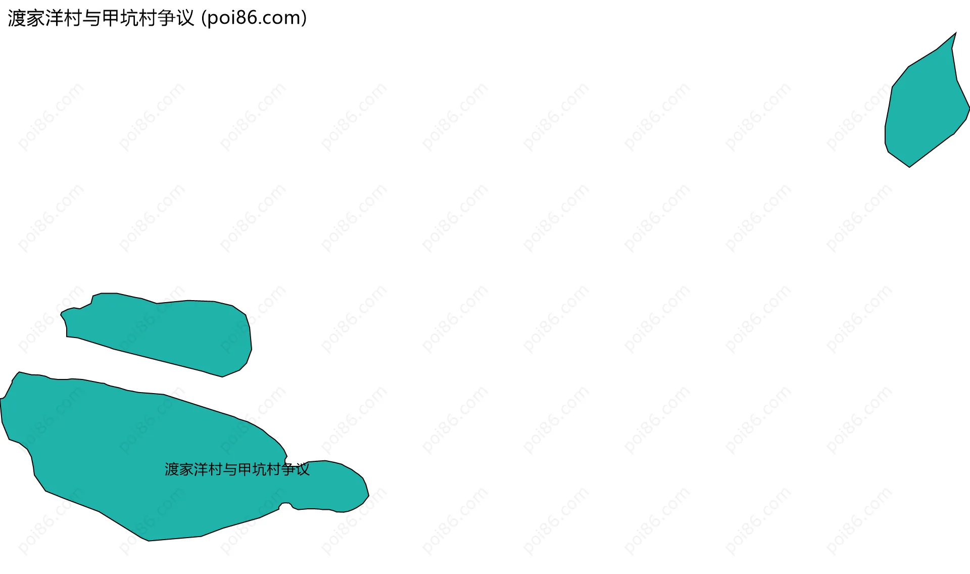 渡家洋村与甲坑村争议边界地图