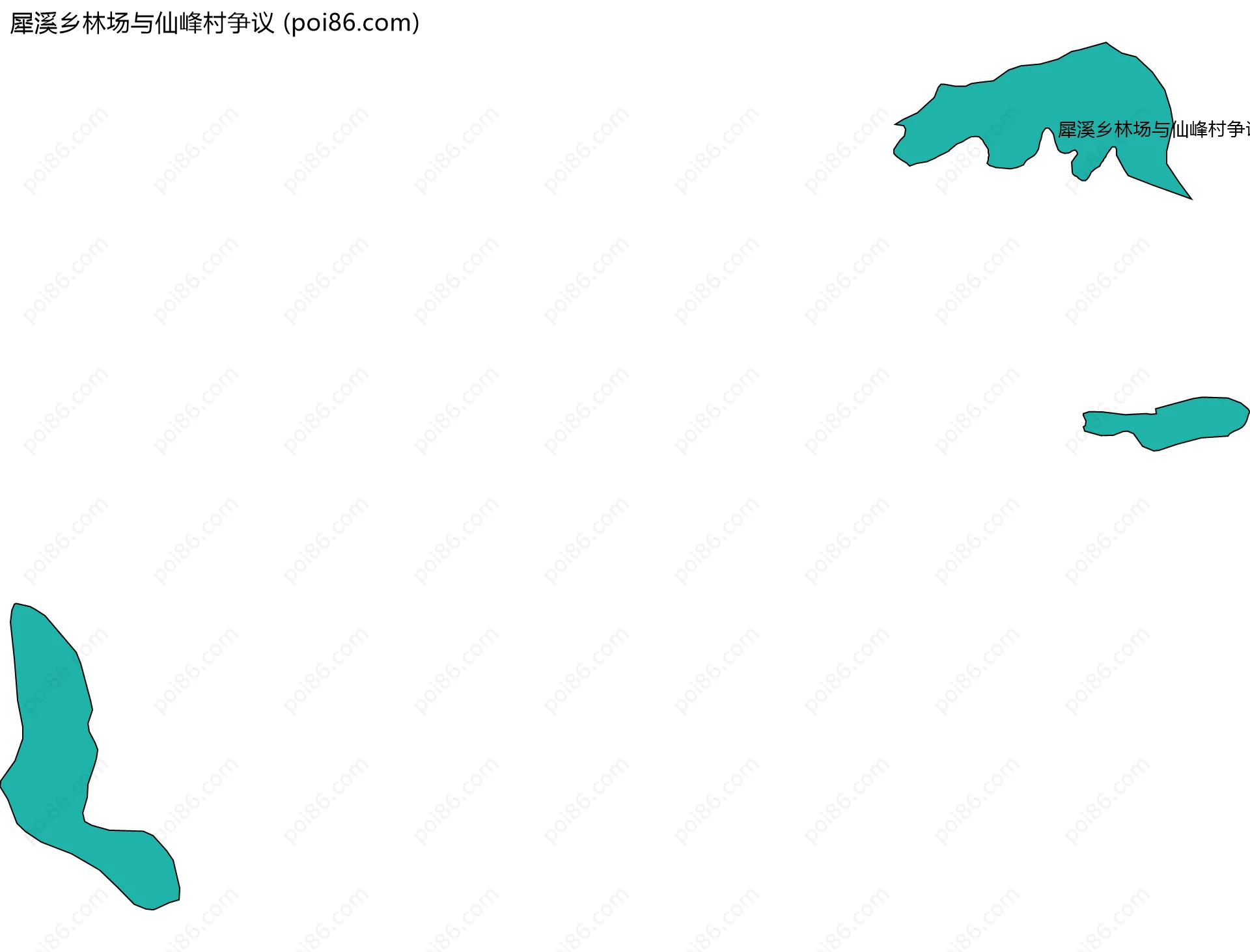 犀溪乡林场与仙峰村争议边界地图