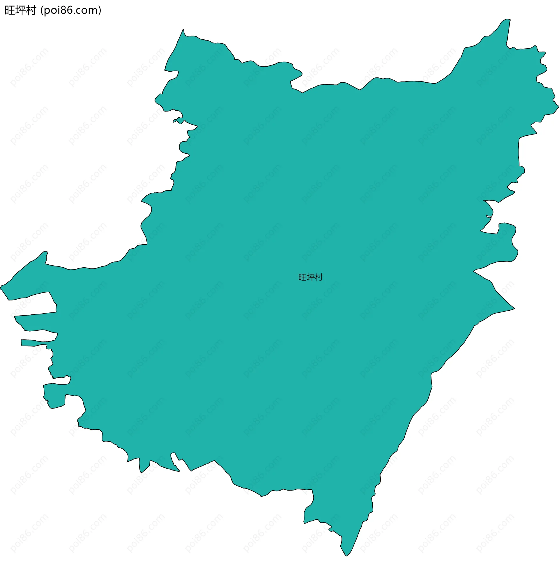 旺坪村边界地图