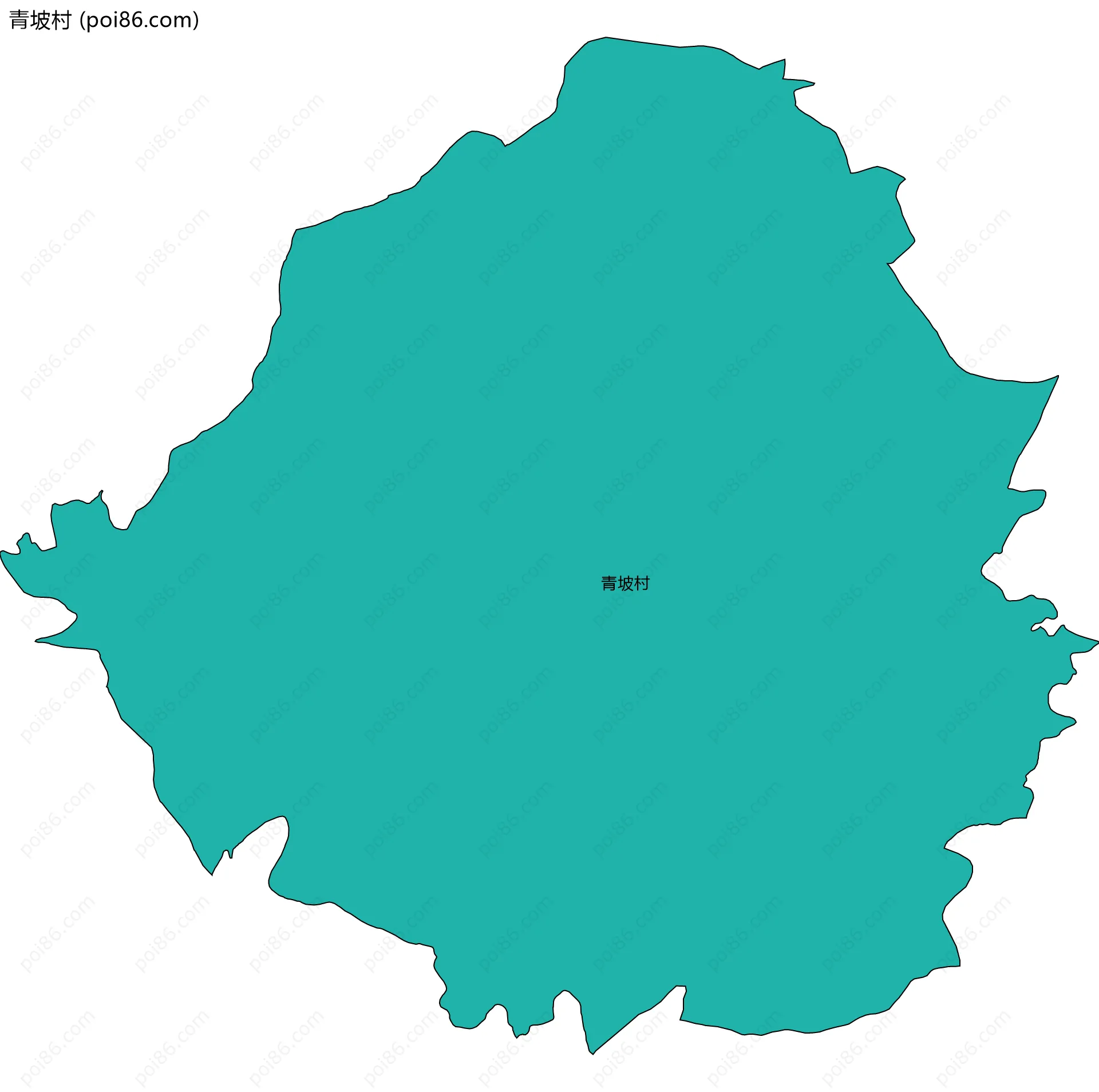 青坡村边界地图