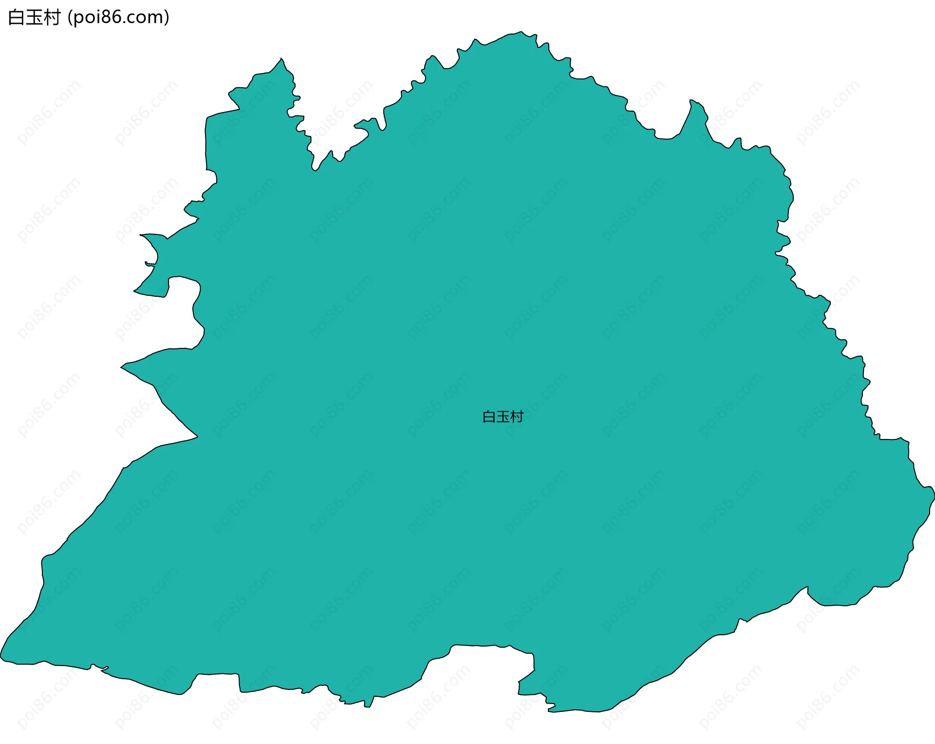 白玉村边界地图