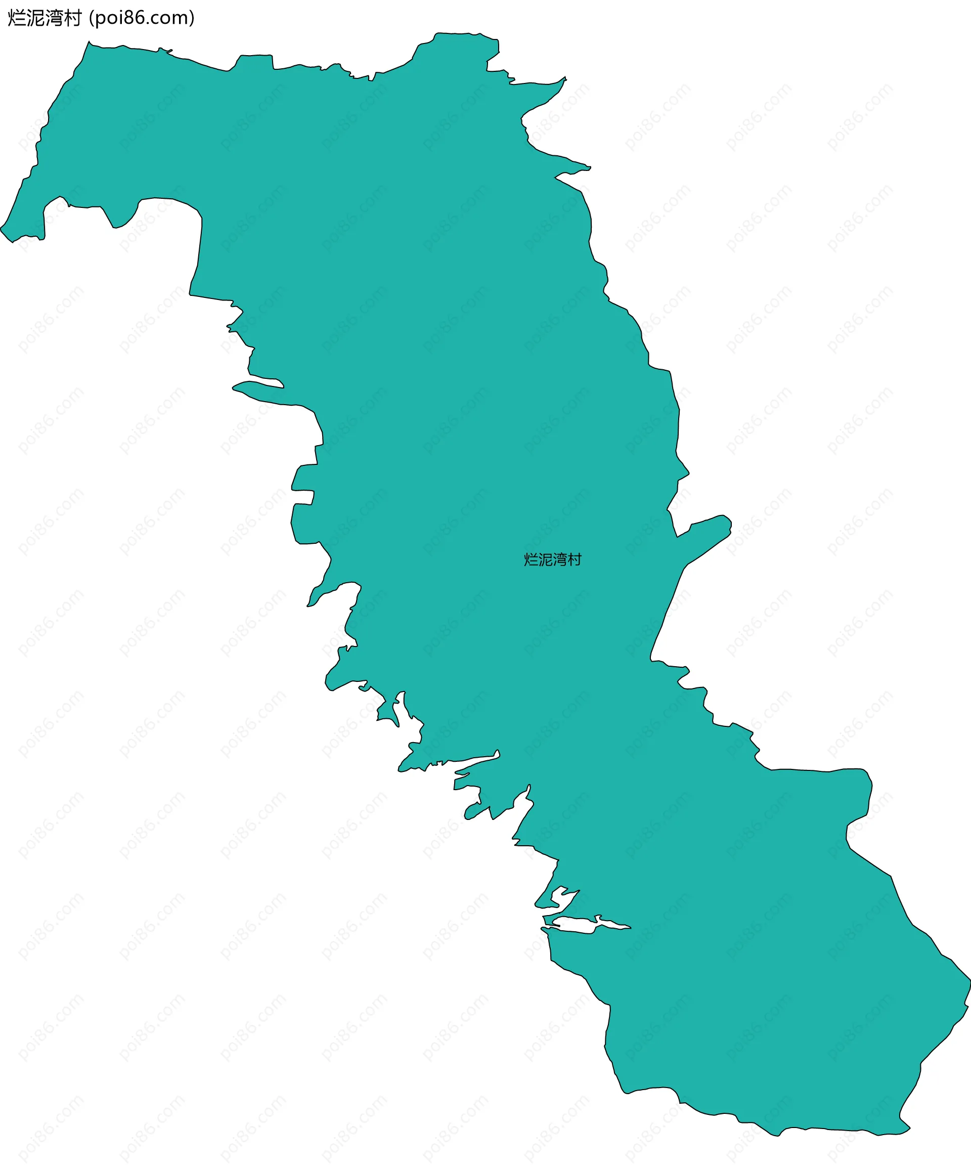 烂泥湾村边界地图