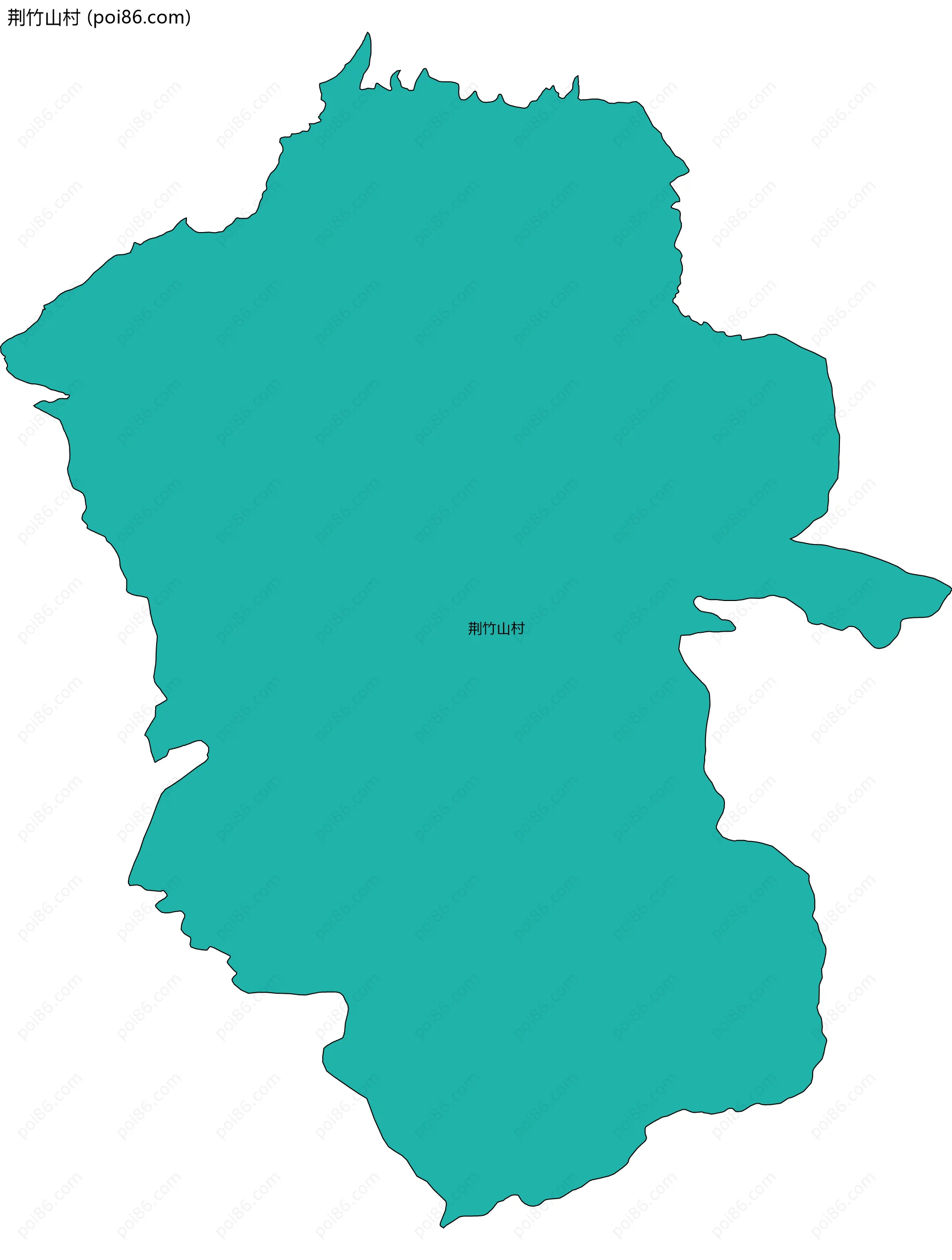 荆竹山村边界地图