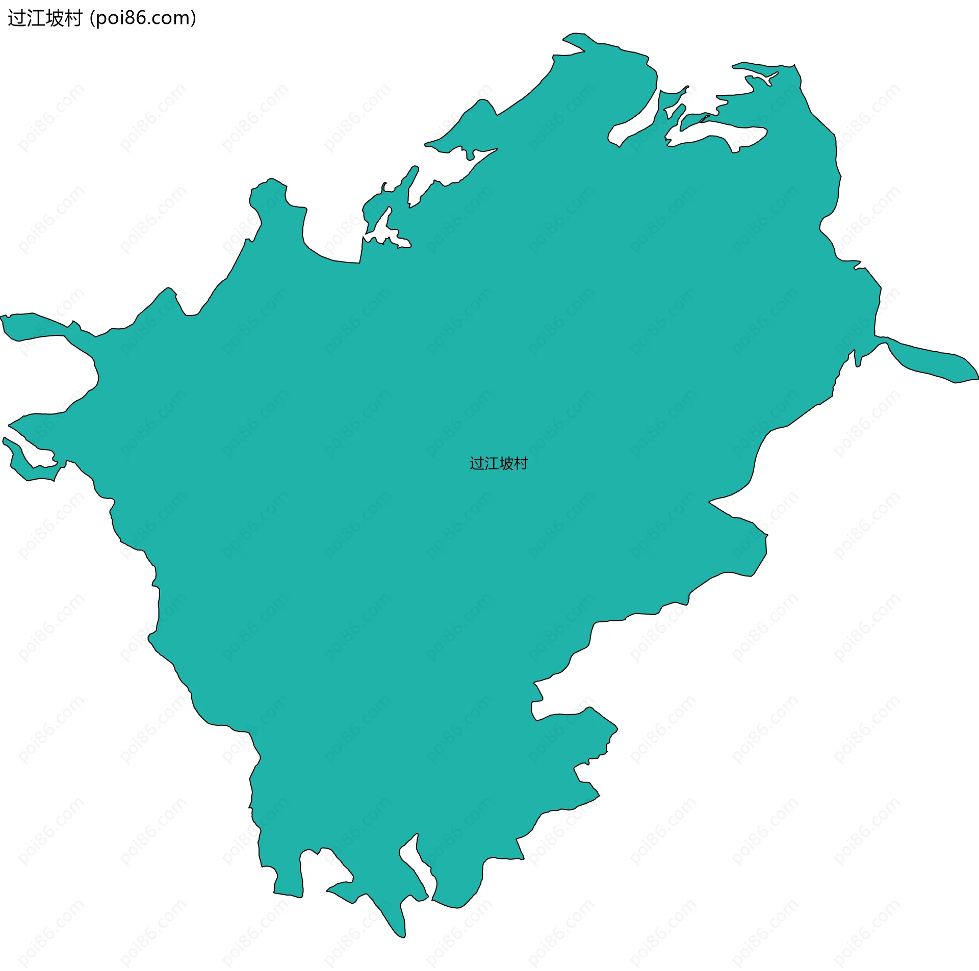 过江坡村边界地图