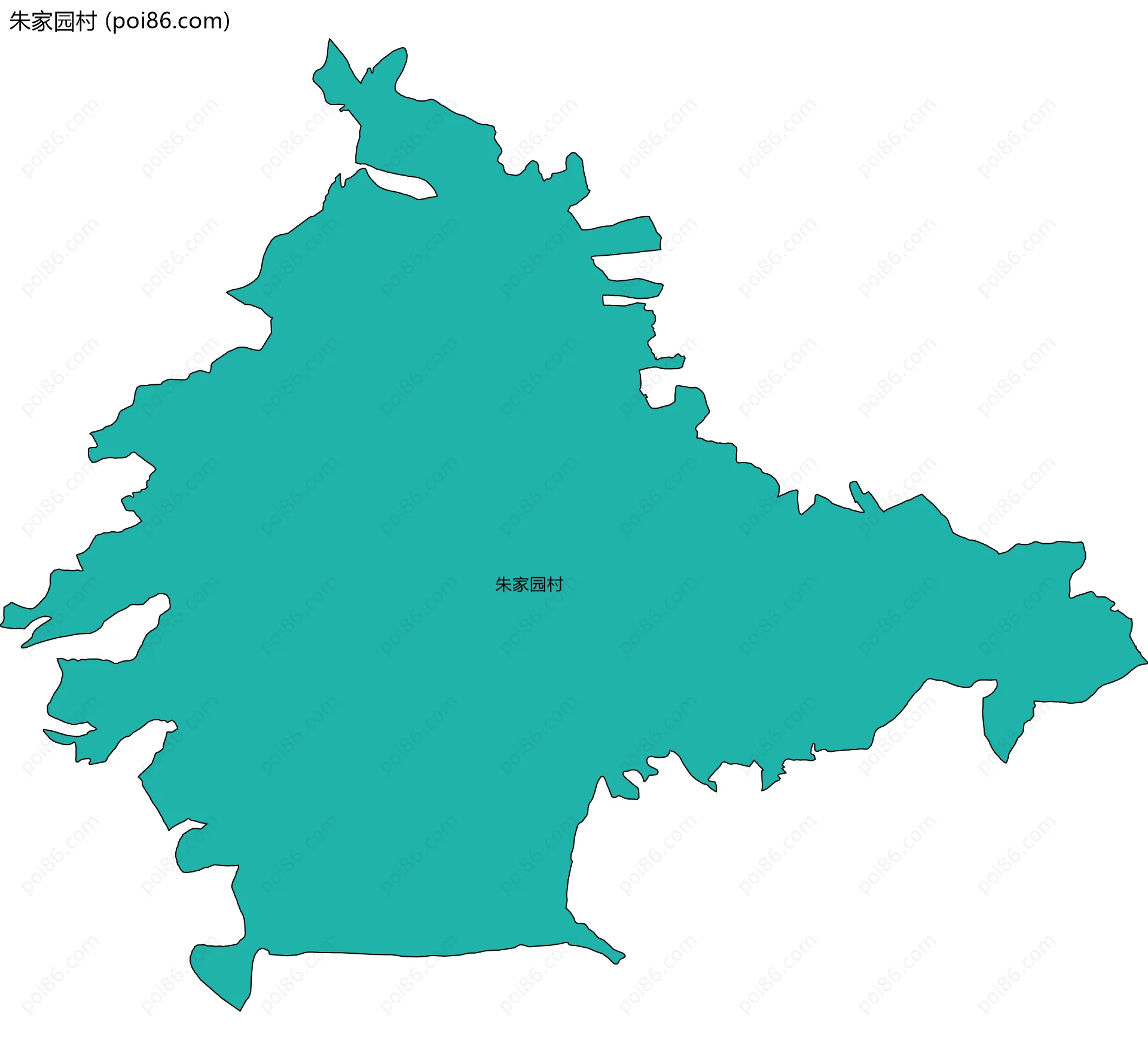 朱家园村边界地图