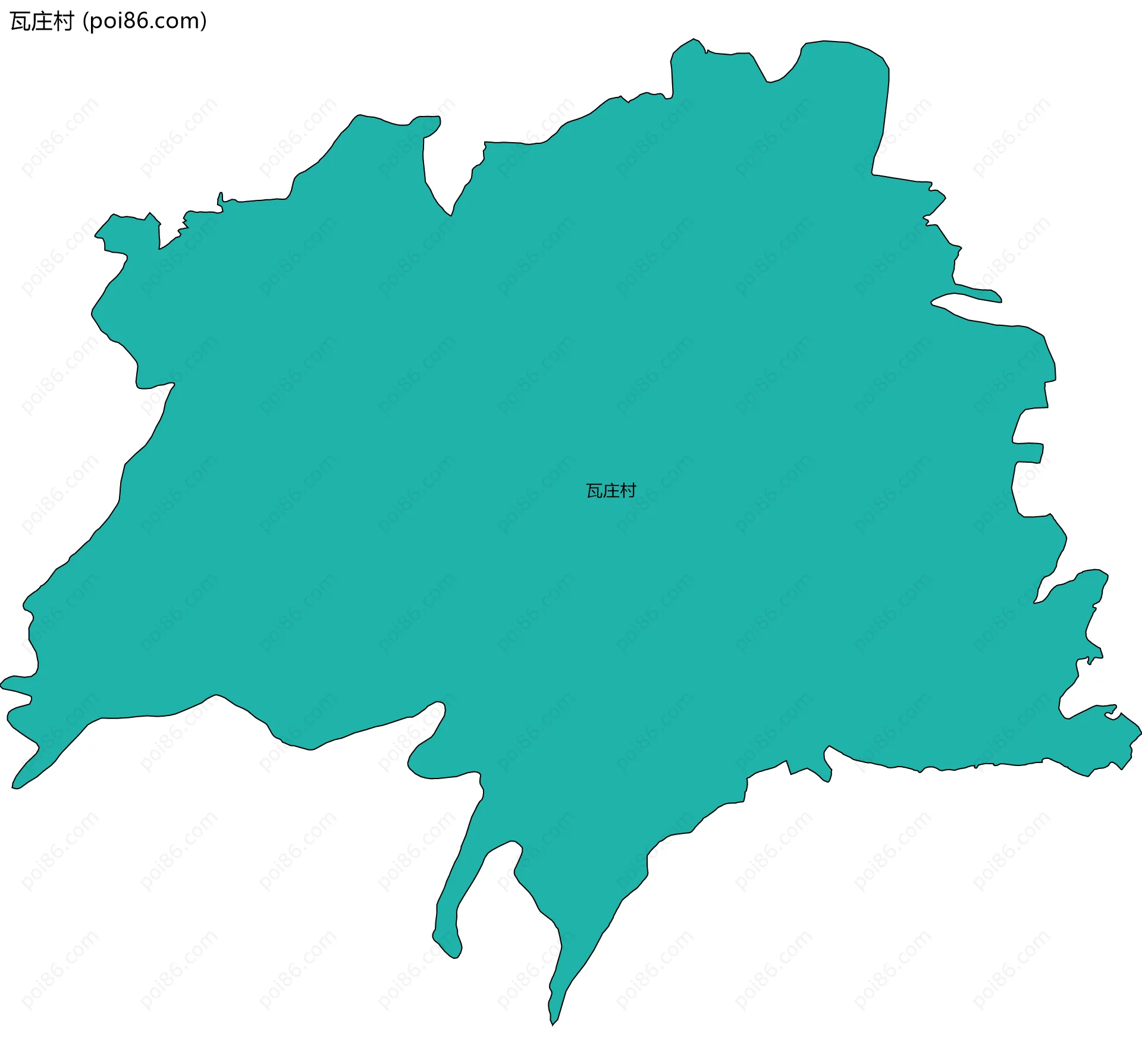 瓦庄村边界地图