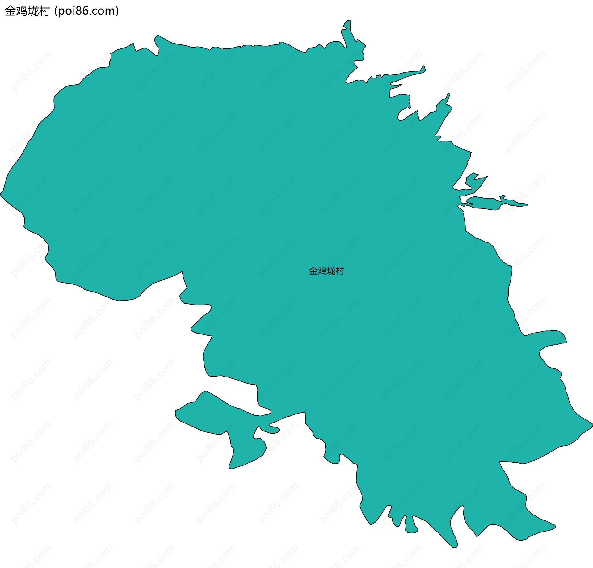 金鸡垅村边界地图