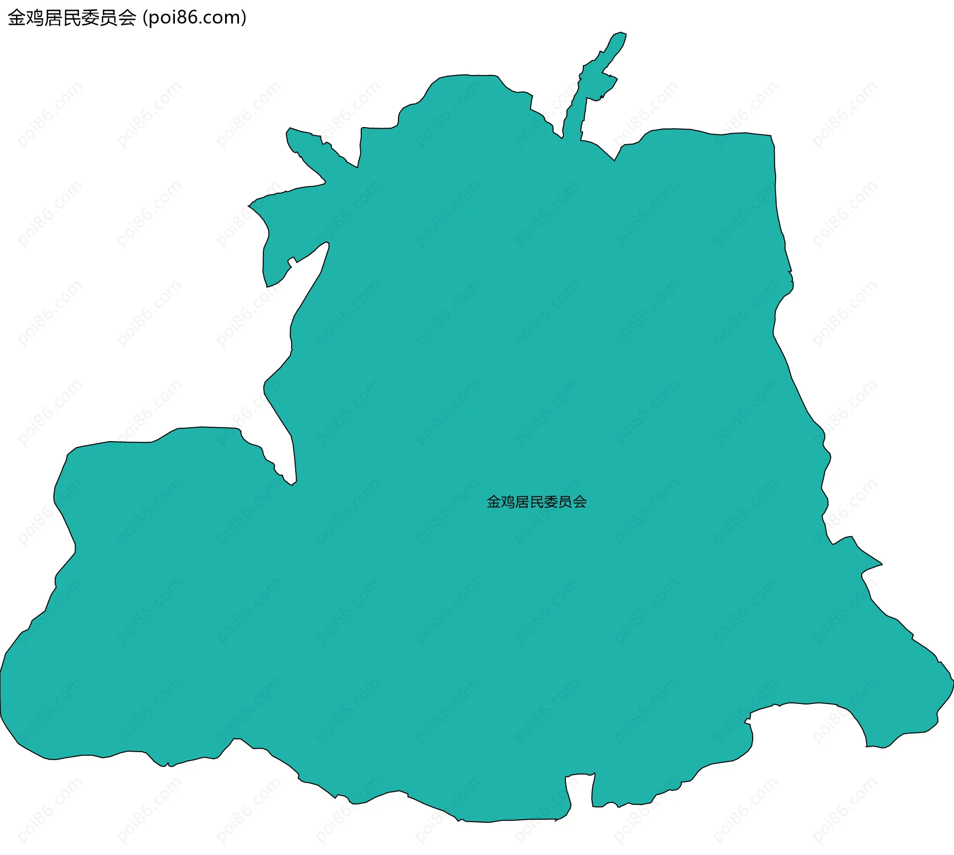 金鸡居民委员会边界地图