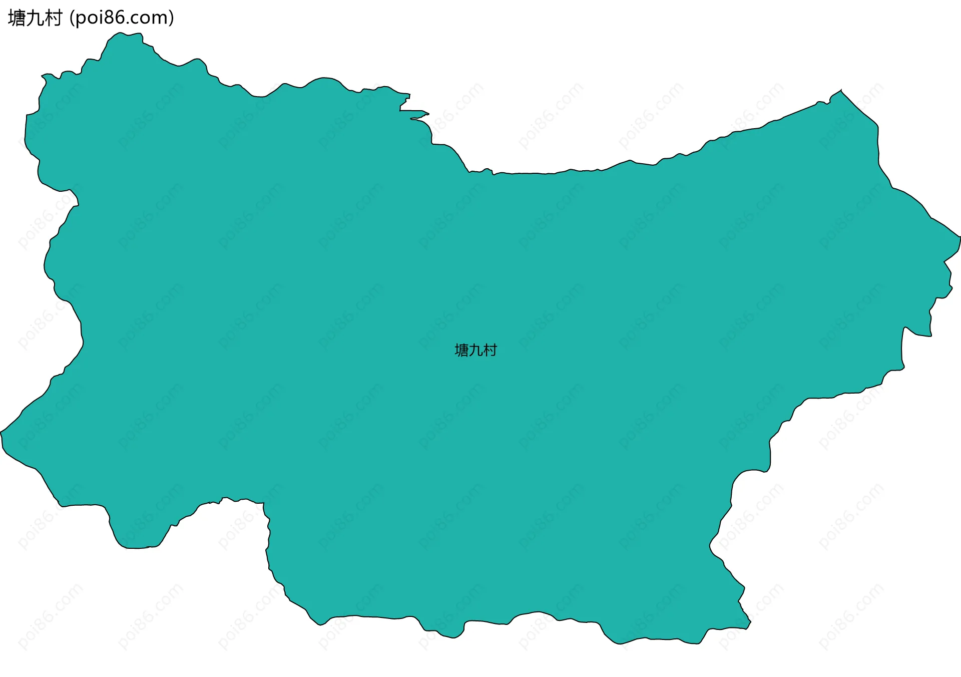 塘九村边界地图