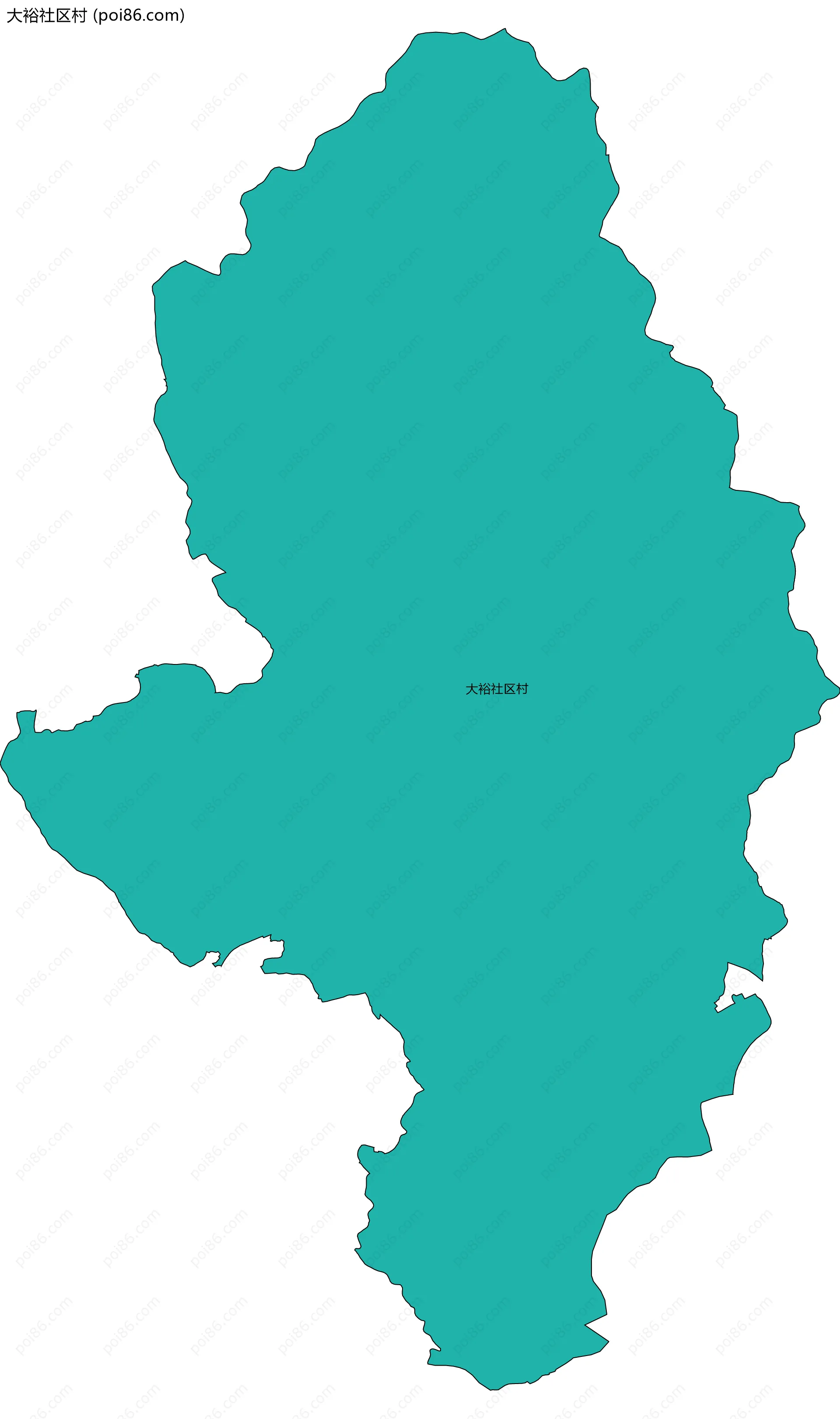 大裕社区村边界地图